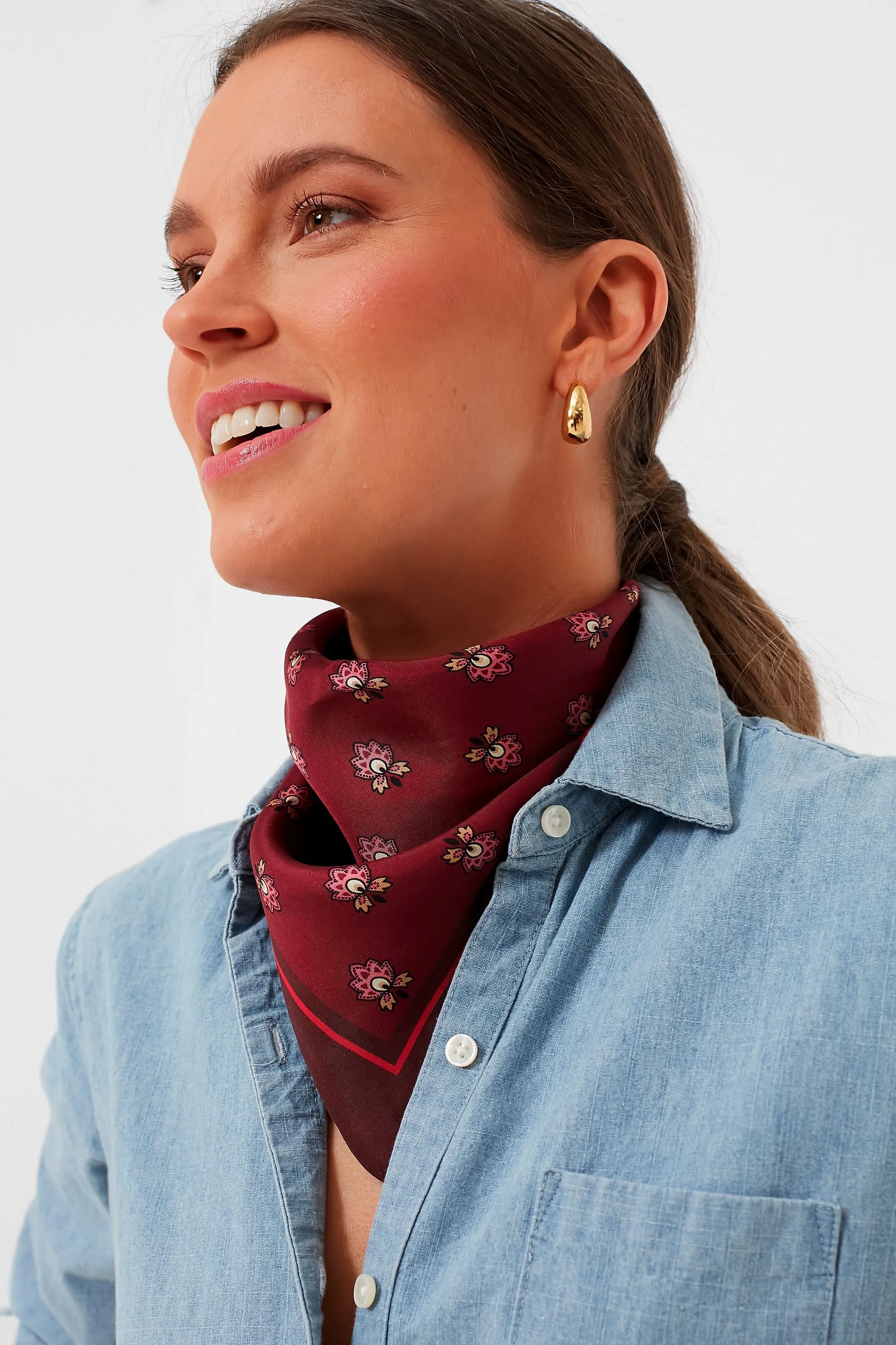 Mulberry Half Drop Silk Scarf sold by Tuckernuck product image thumbnail 2