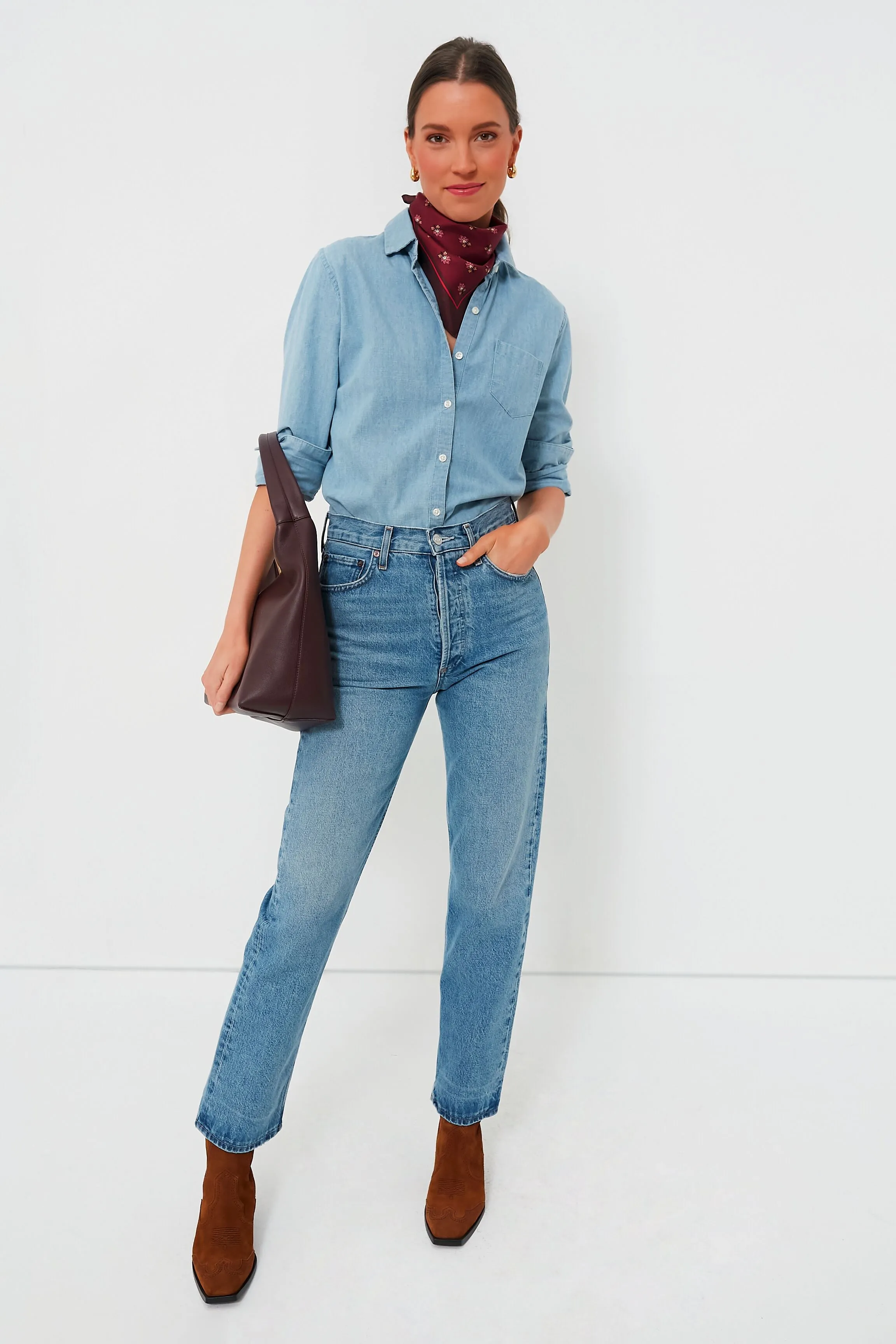 Mulberry Half Drop Silk Scarf sold by Tuckernuck product image thumbnail 3