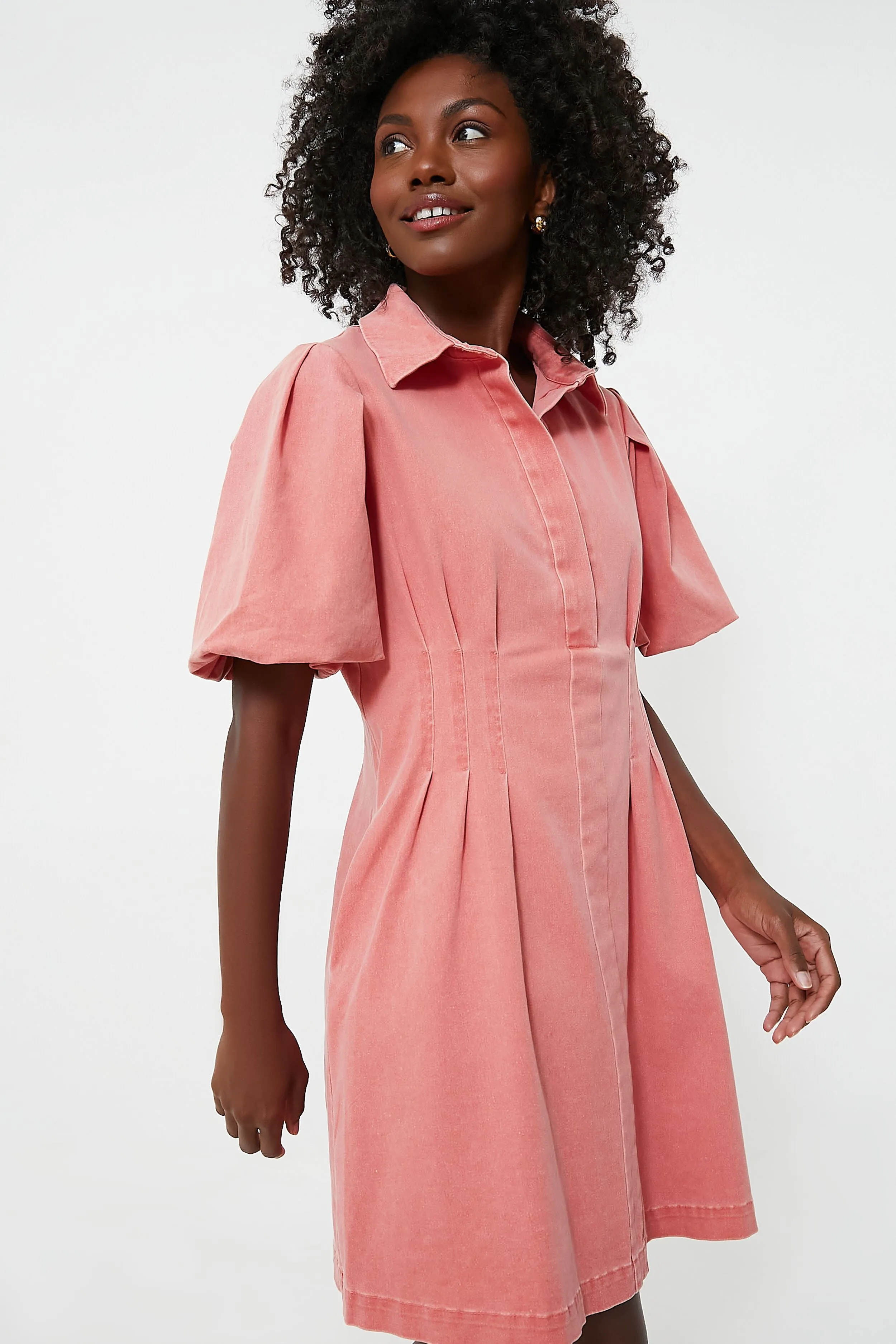 Nantucket Red Stretch Twill Mini Delaney Dress sold by Tuckernuck product image thumbnail 4