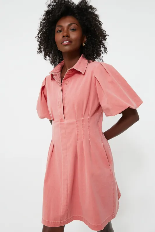 Nantucket Red Stretch Twill Mini Delaney Dress sold by Tuckernuck