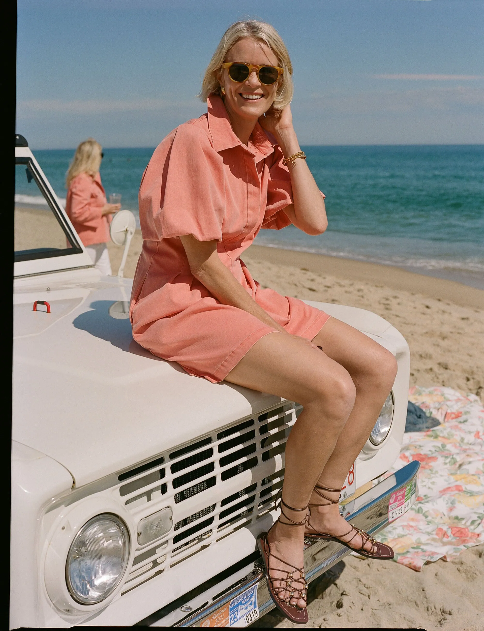 Nantucket Red Stretch Twill Mini Delaney Dress sold by Tuckernuck product image thumbnail 2