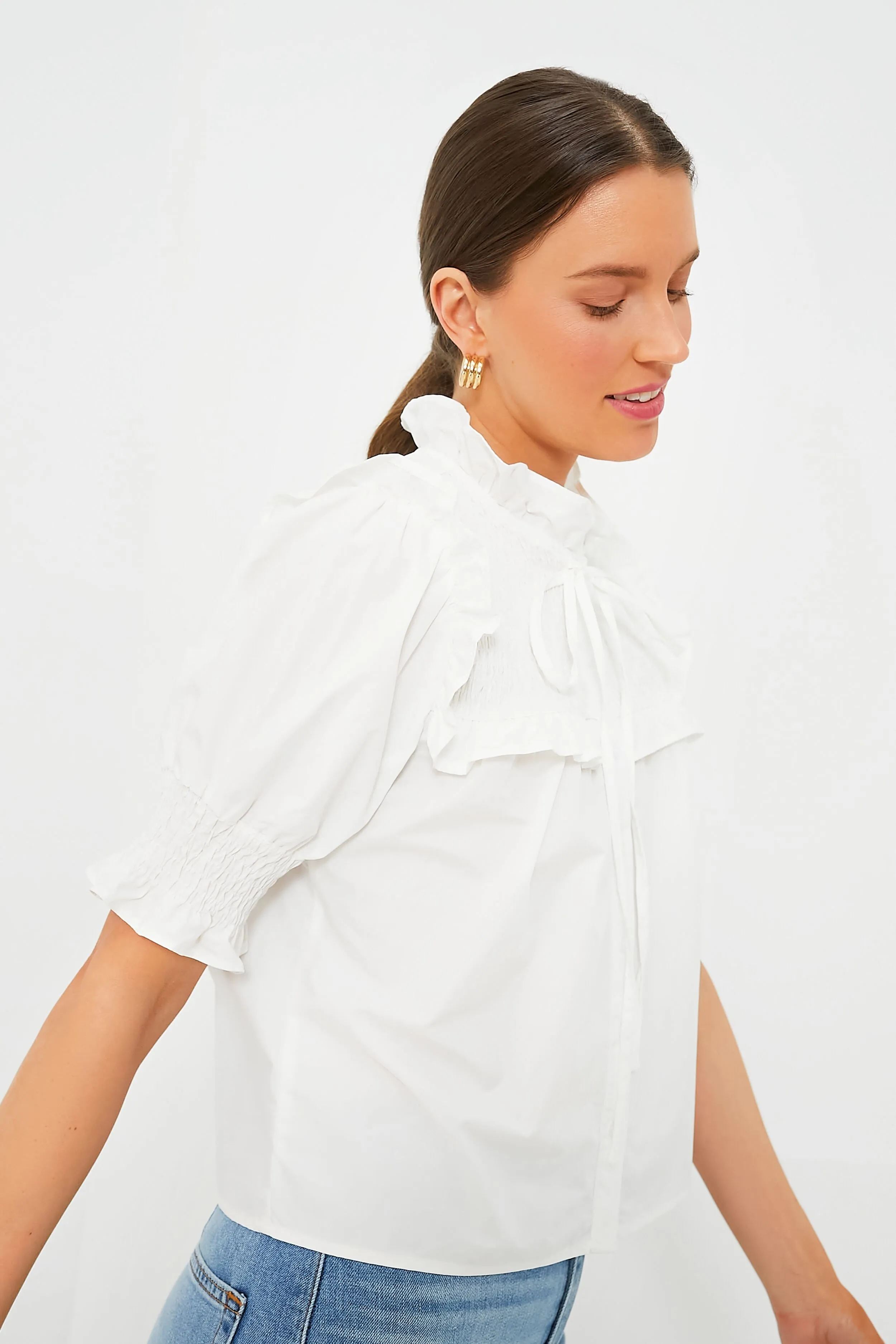 White Nicolette Shirt sold by Tuckernuck product image thumbnail 3