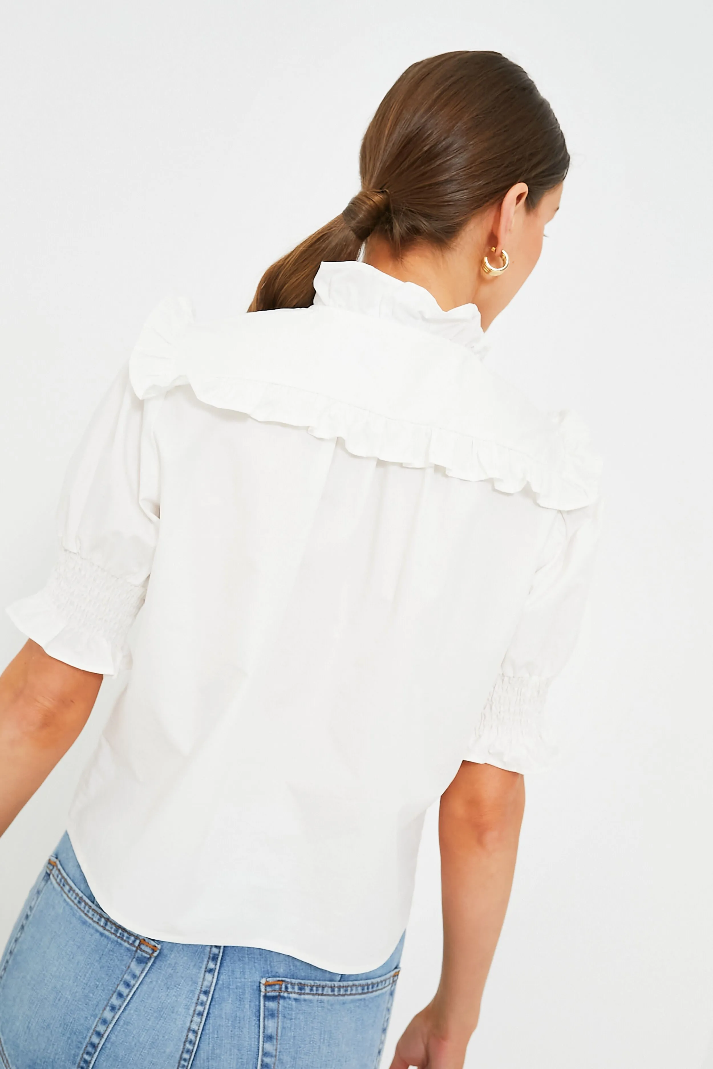 White Nicolette Shirt sold by Tuckernuck product image thumbnail 4