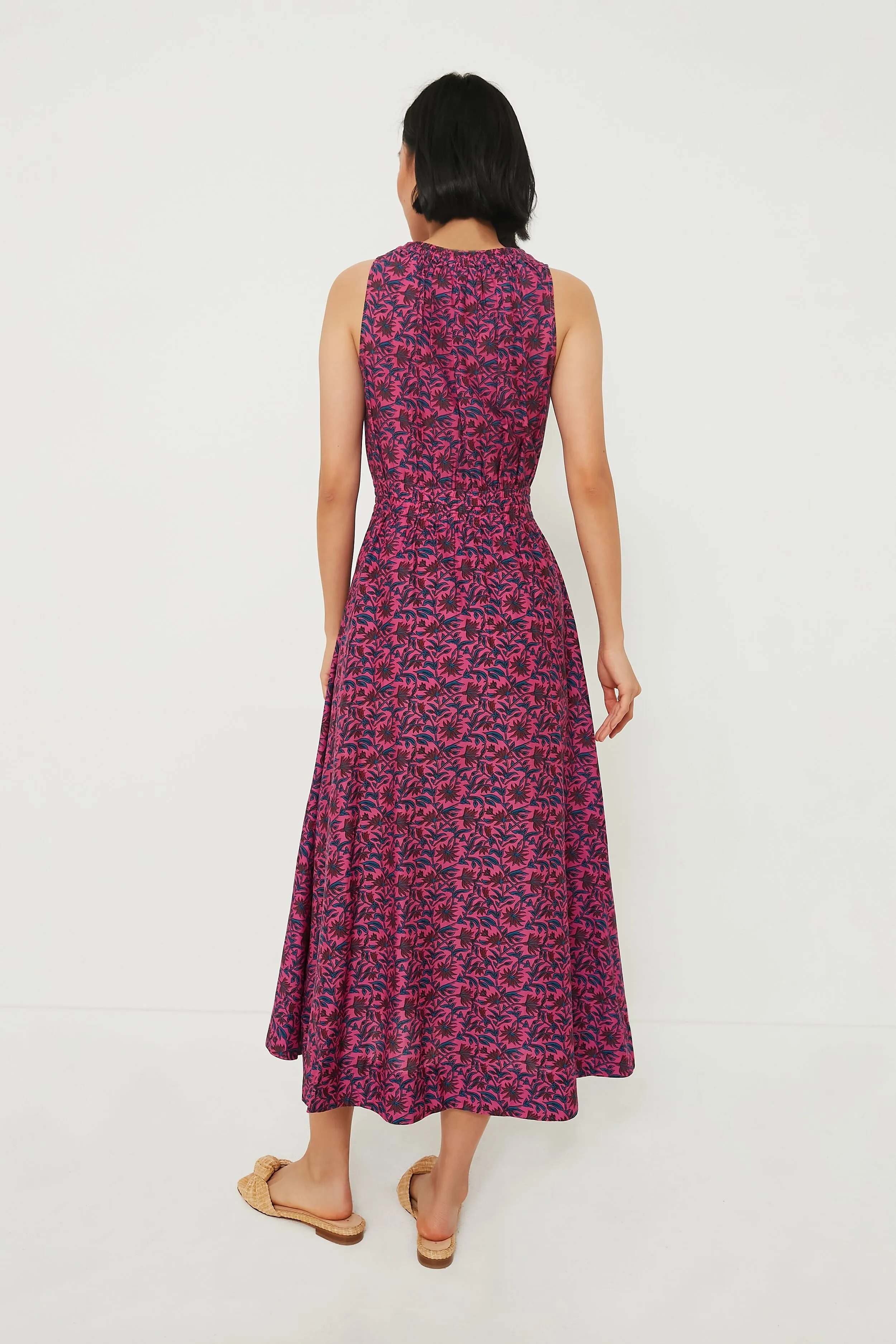 Palm Floral Fuchsia Bali Tank Dress sold by Tuckernuck product image thumbnail 4