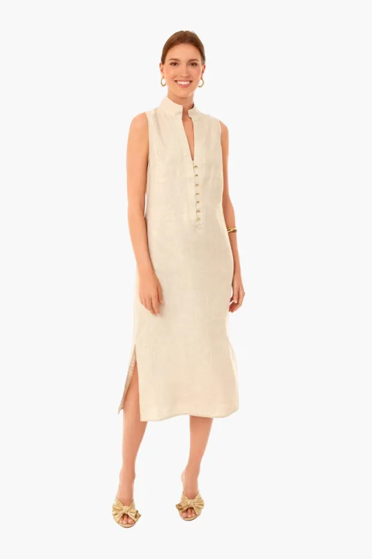 Exclusive Gold Sleeveless Tunic Dress made by Sail to Sable