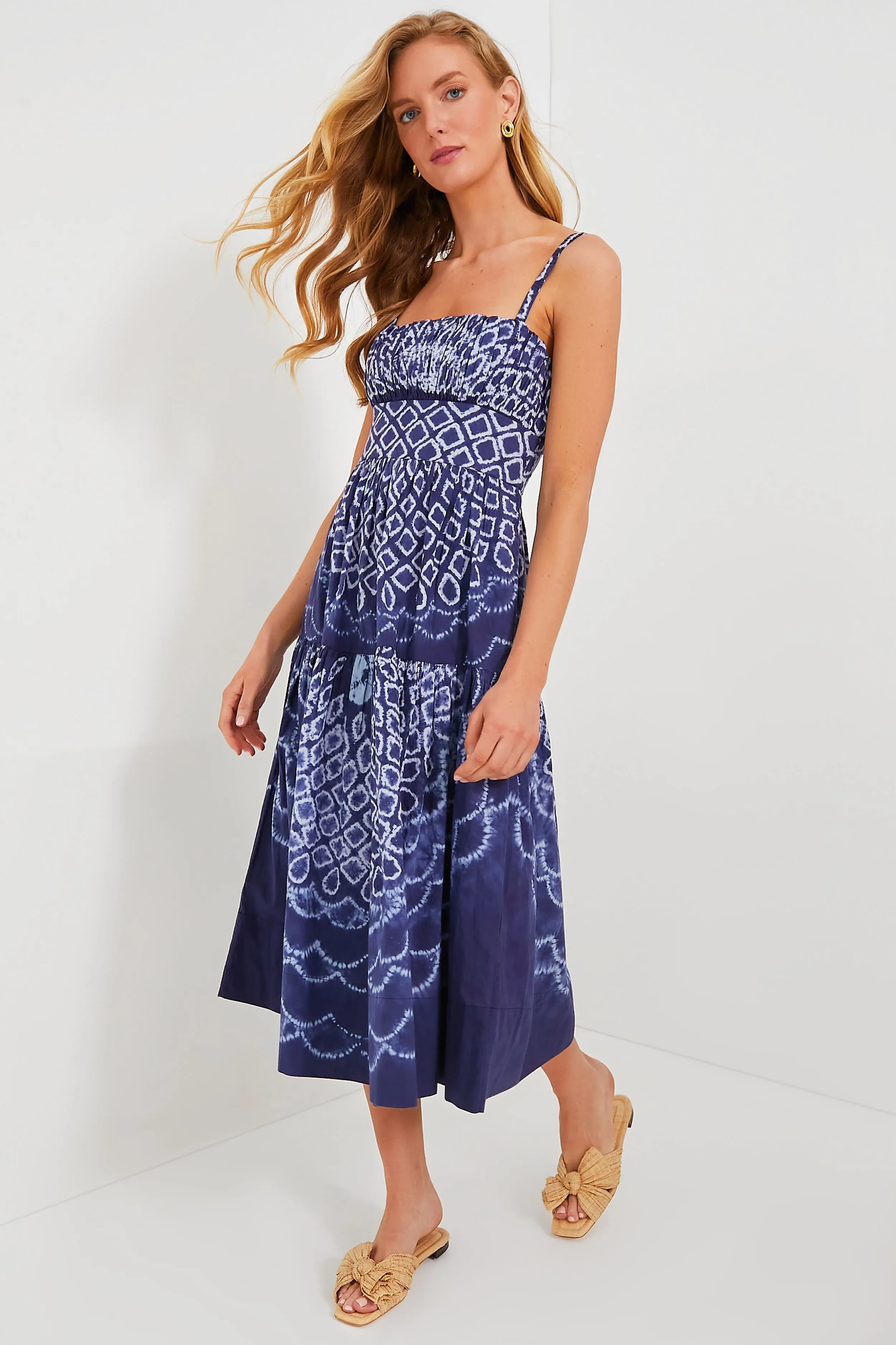 Blue Blythe Dye Print Tank Dress sold by Tuckernuck