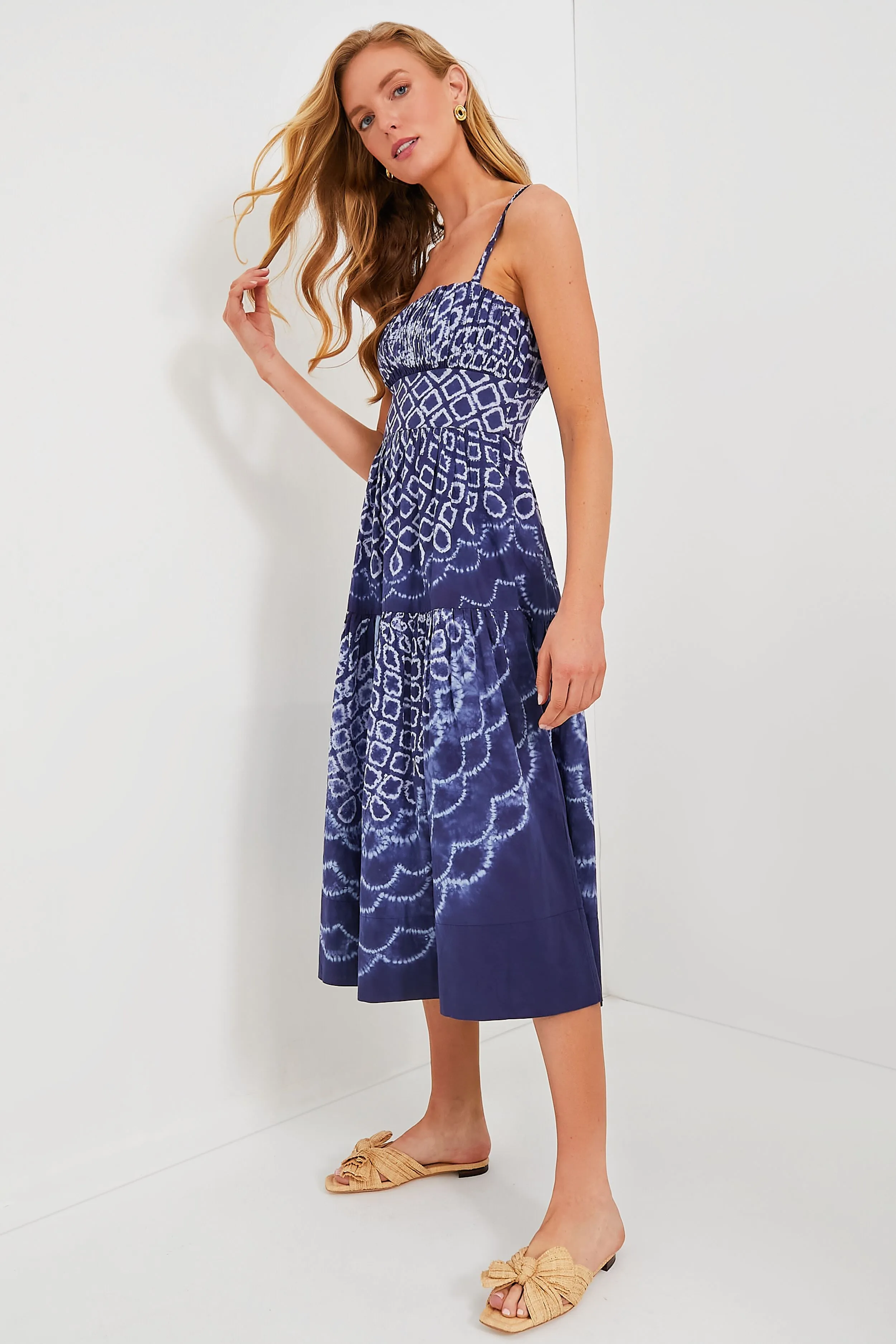 Blue Blythe Dye Print Tank Dress sold by Tuckernuck product image thumbnail 3