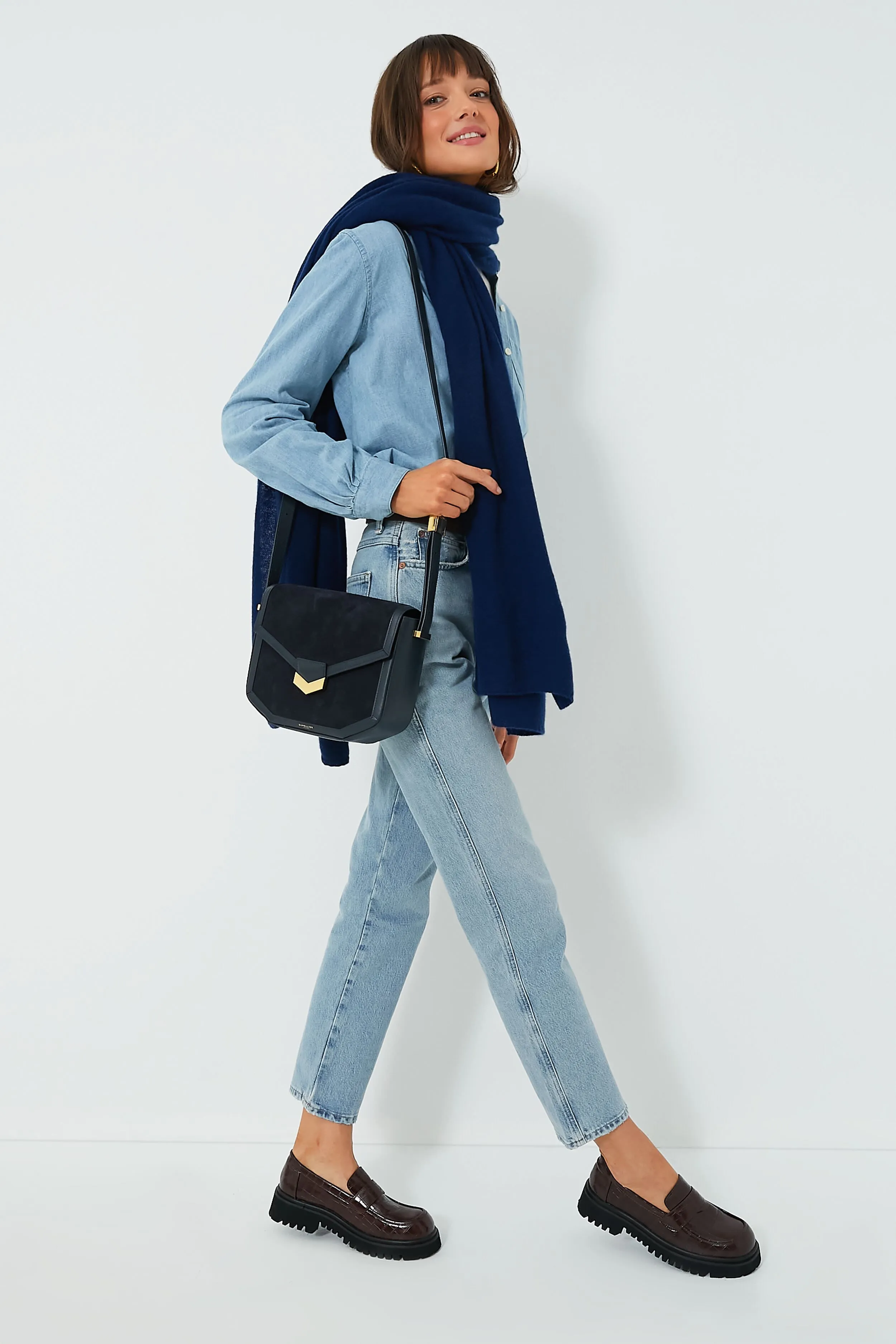 Exclusive Navy Cashmere Travel Wrap sold by Tuckernuck product image thumbnail 2