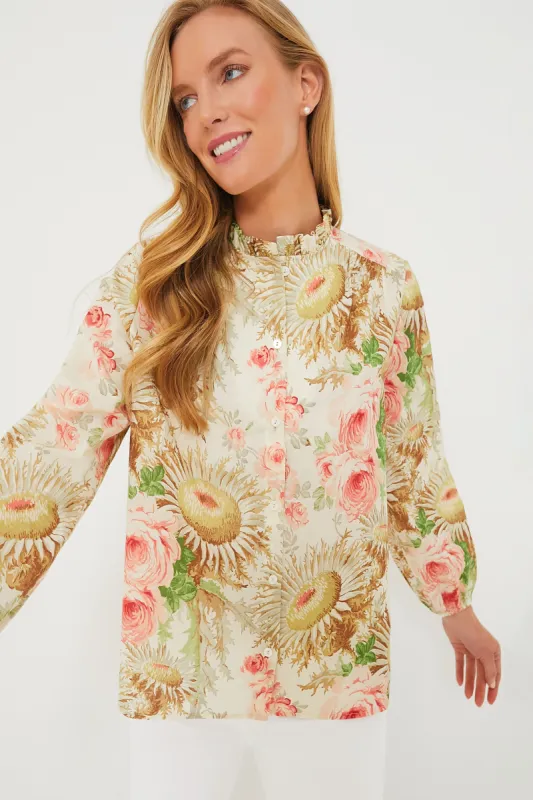 Sun Faded Floral Avalon Blouse made by Tuckernuck