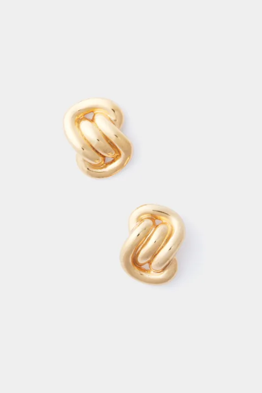 Gold Ellis Stud Earrings made by Tuckernuck
