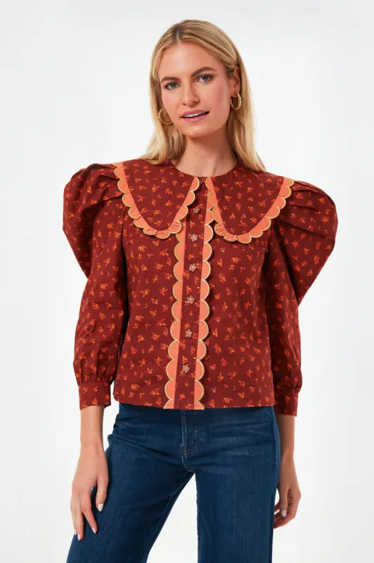 Rust Denali Blouse sold by Tuckernuck