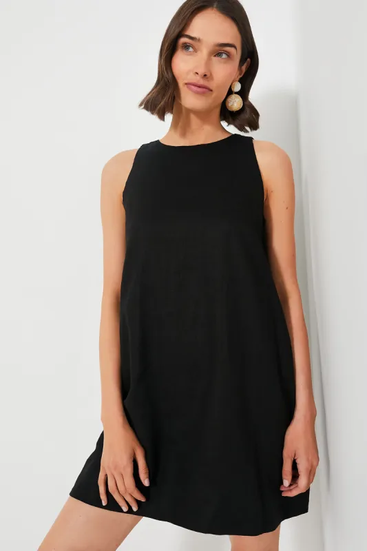 Black Linen Pauline Dress sold by Tuckernuck