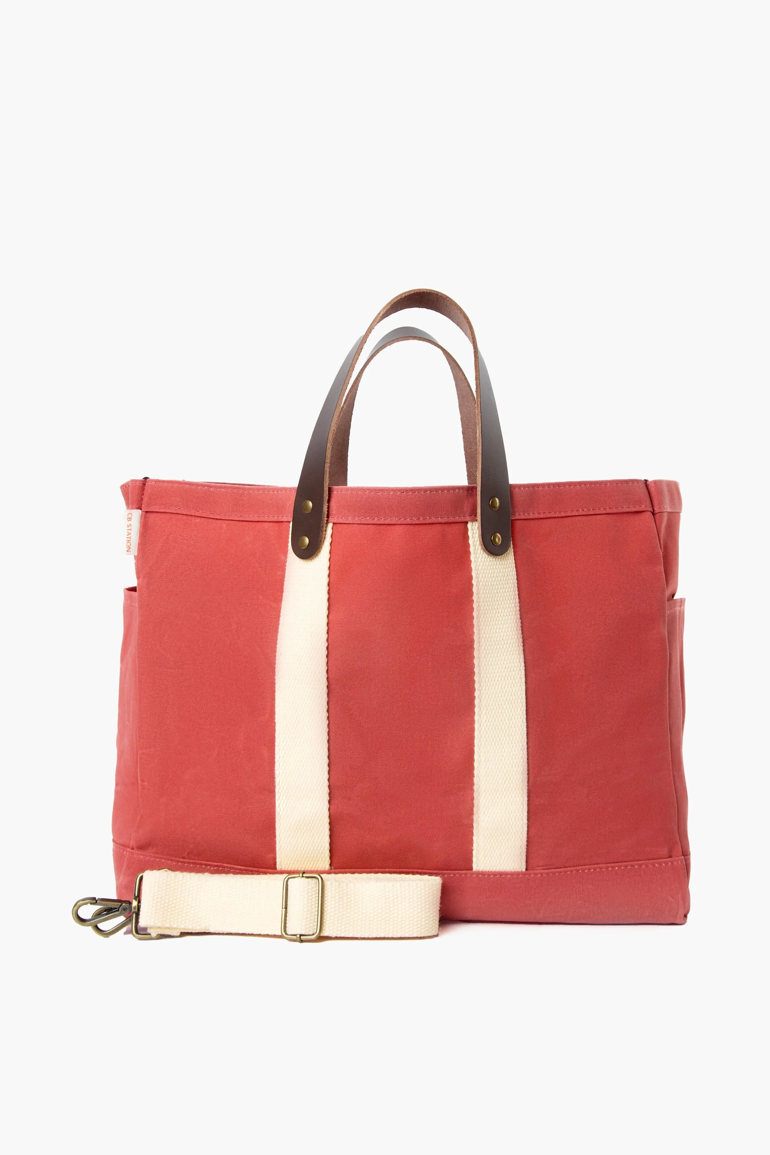 Nautical Red Waxed Commuter Tote sold by Tuckernuck product image thumbnail 2