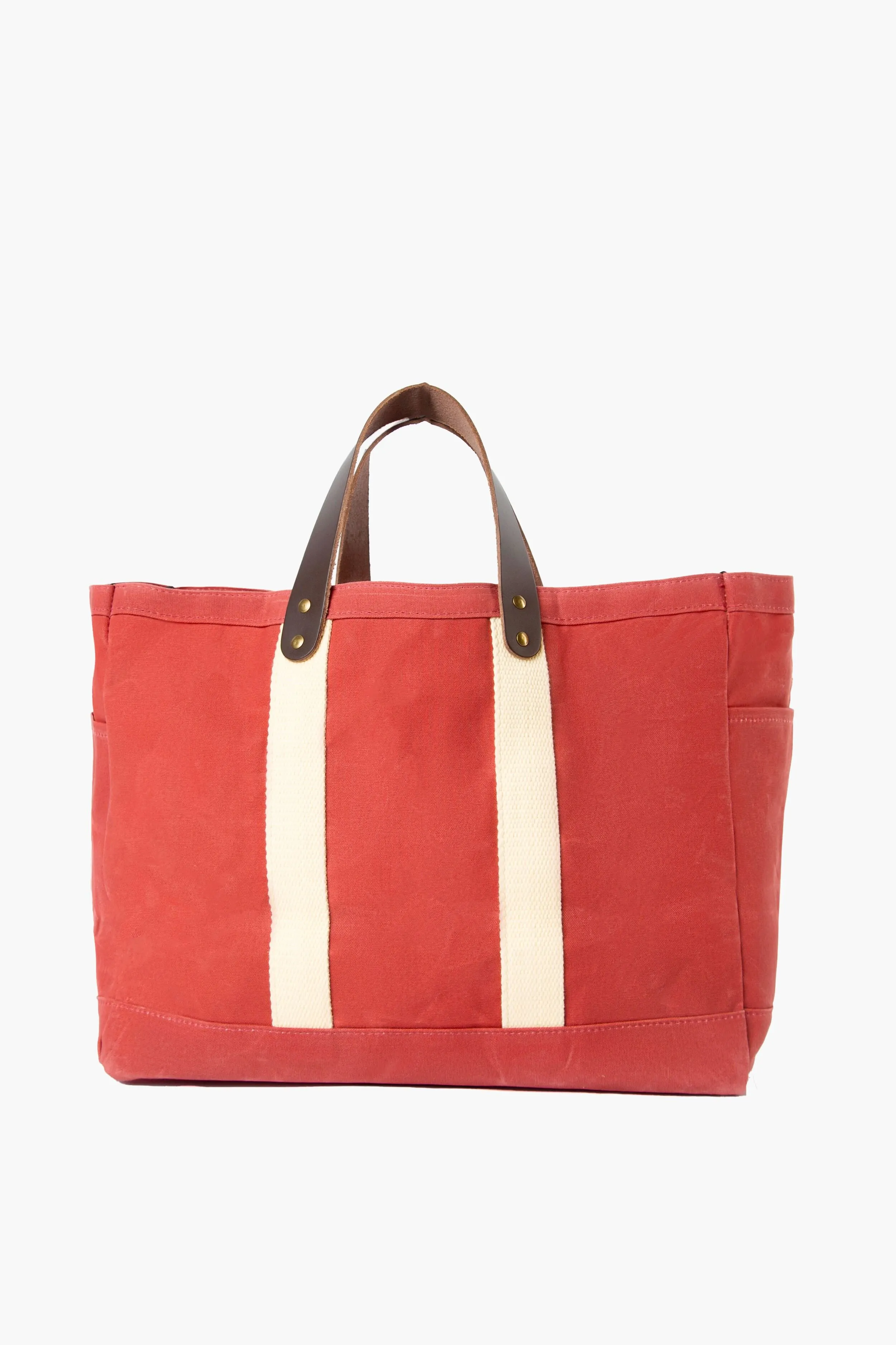 Nautical Red Waxed Commuter Tote sold by Tuckernuck