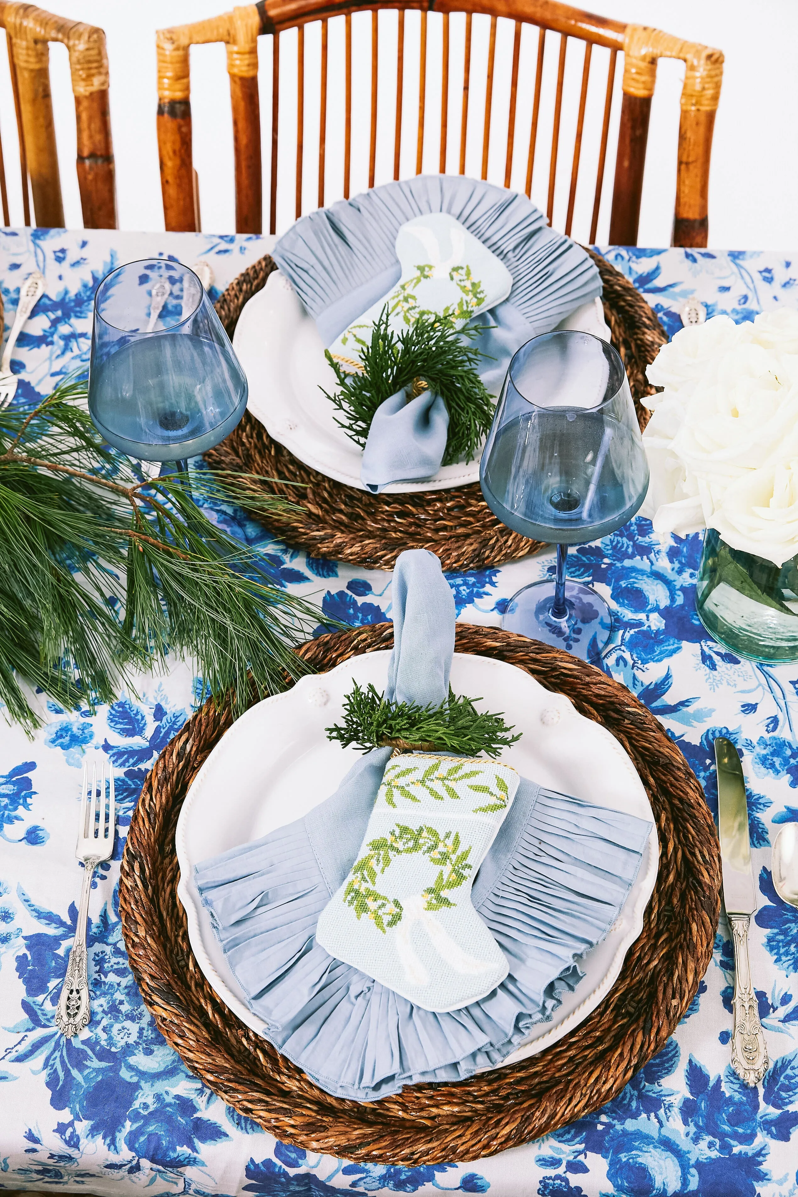 Fig and Dove Warm Welcome Wreath Mini Stocking sold by Tuckernuck product image thumbnail 4