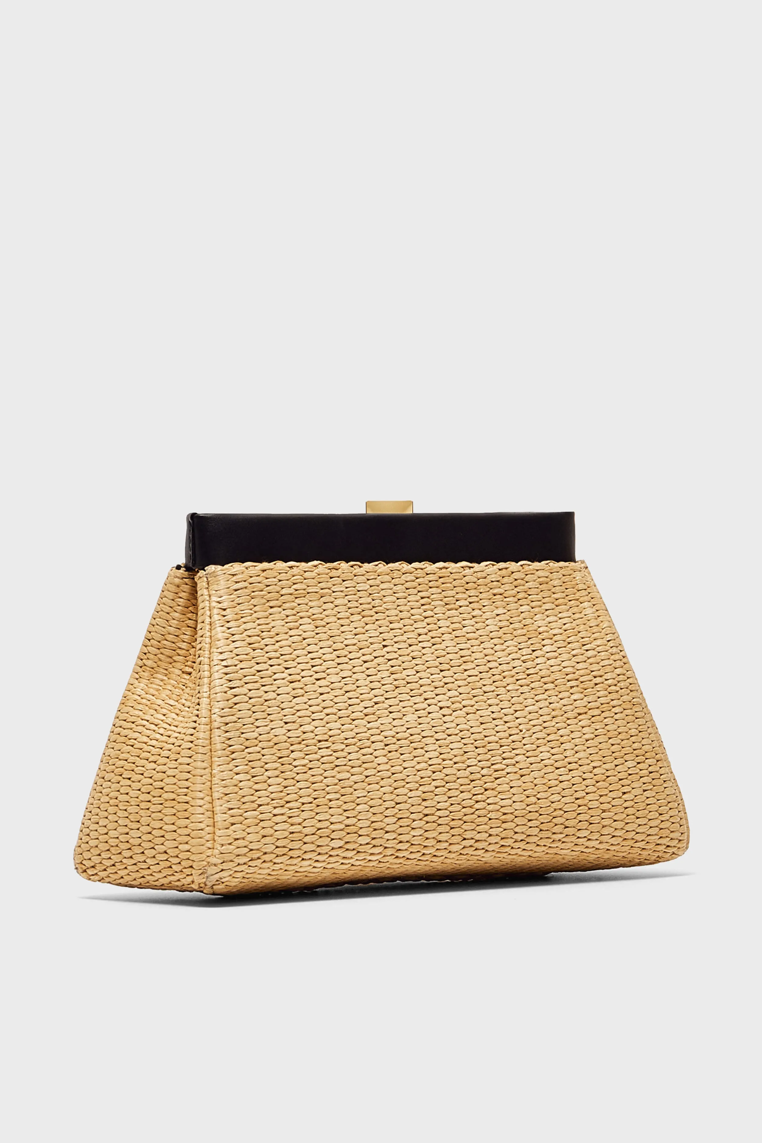 Natural Raffia and Black Cannes Clutch sold by Tuckernuck product image thumbnail 5