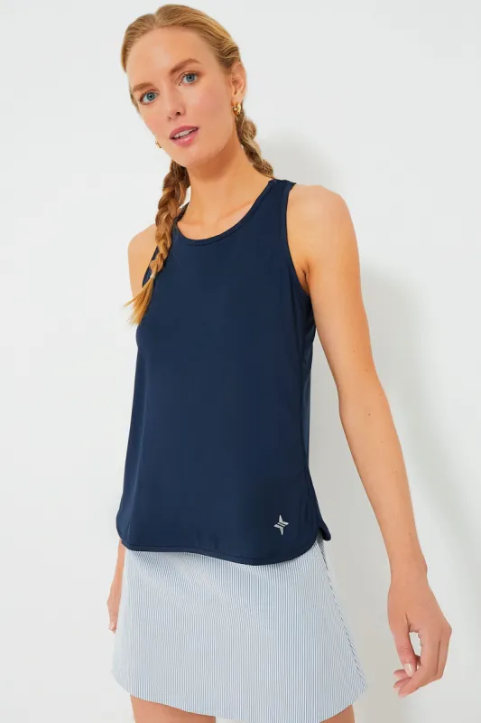 Navy Cane Racerback Ellen Tank made by Tuckernuck