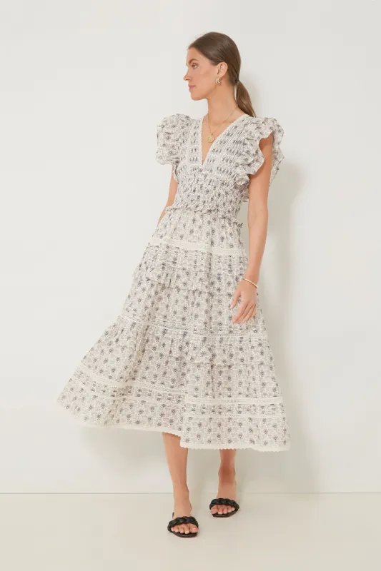 Lilac Yvonne Print Flutter Sleeve Dress sold by Tuckernuck