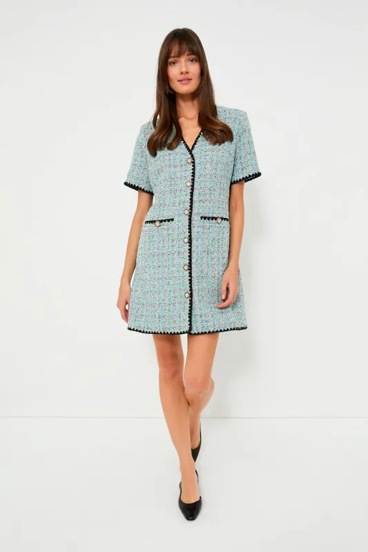 Blue Tweed Josephine Dress sold by Tuckernuck