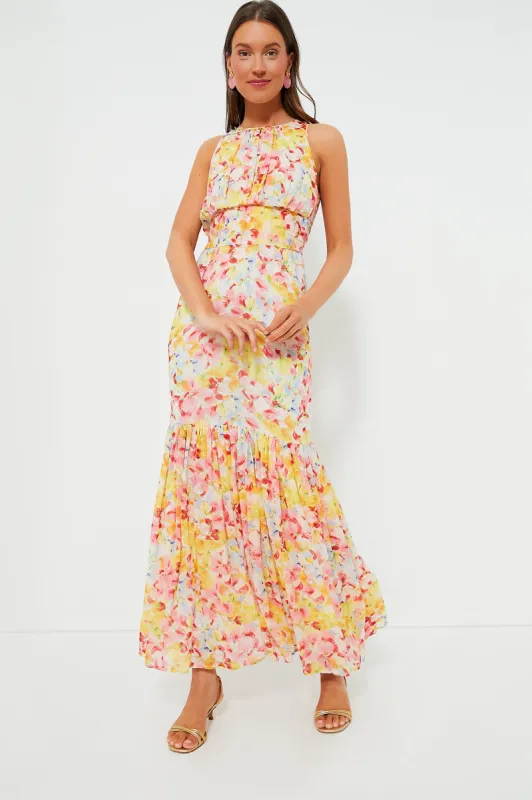 Popsicle Dotted Georgette Halterneck Dress sold by Tuckernuck