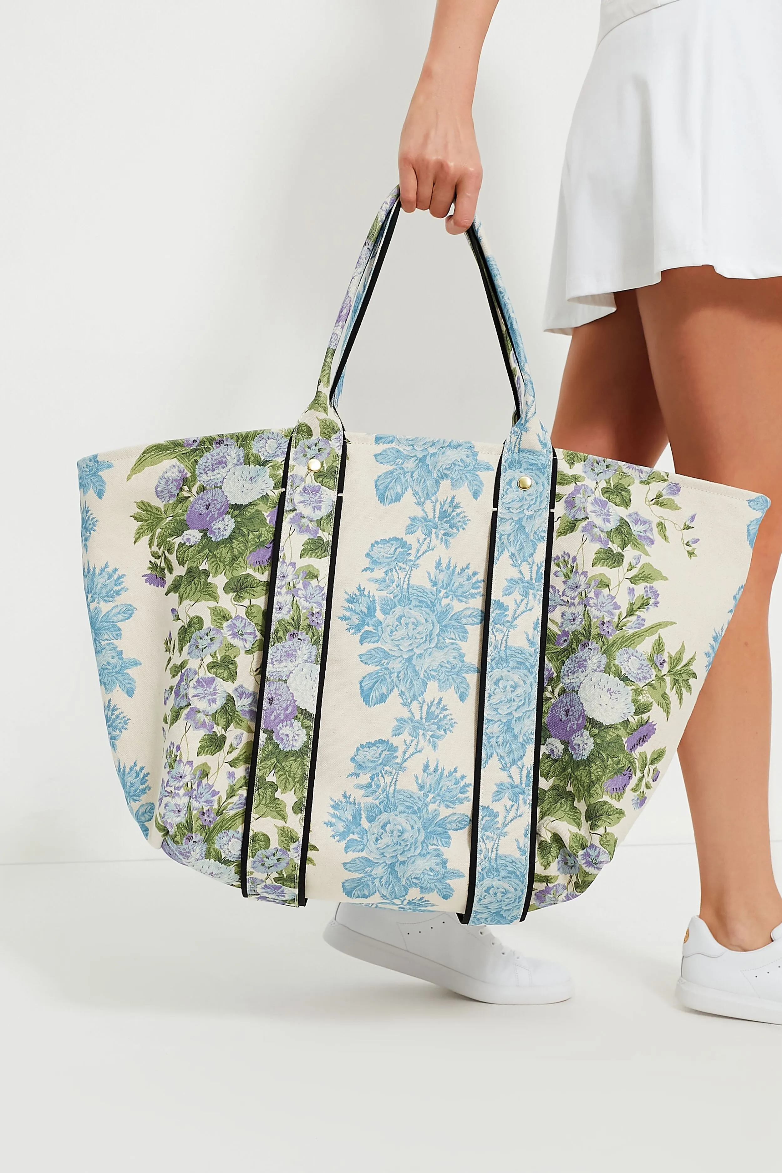 Blue Floral Stripe Giant Trop Avion sold by Tuckernuck product image thumbnail 4