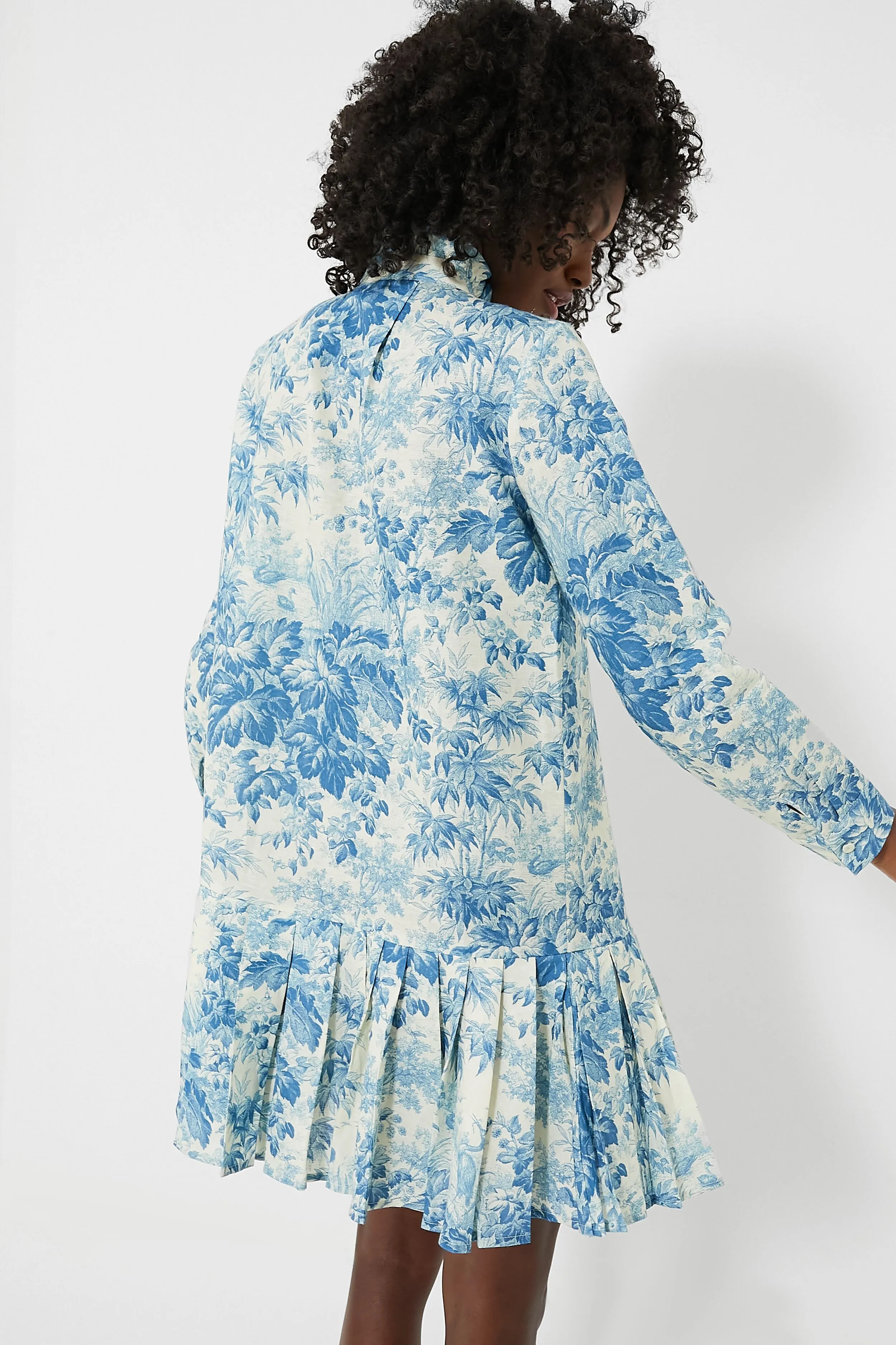 Misty Blue Toile Tate Dress sold by Tuckernuck product image thumbnail 4