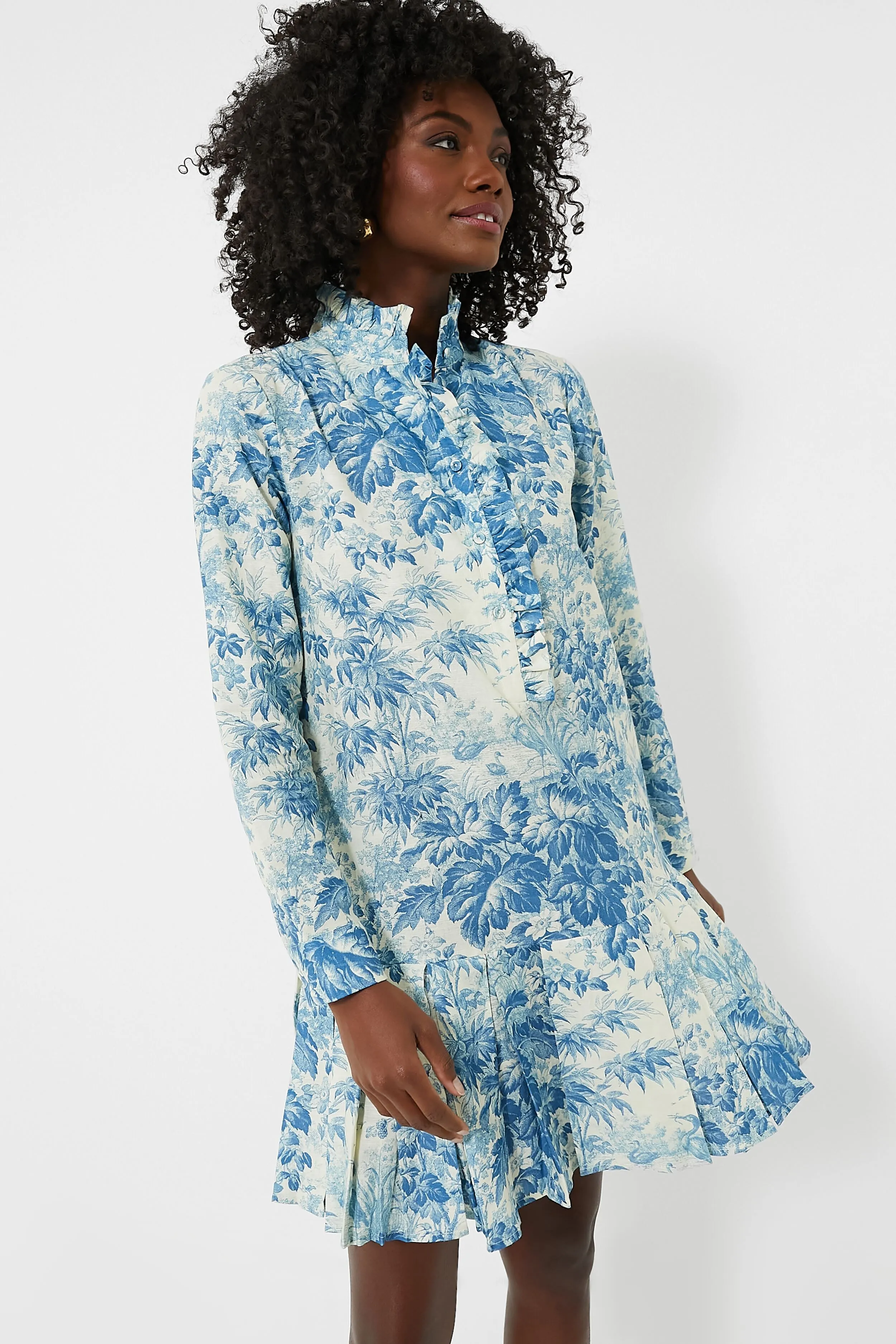 Misty Blue Toile Tate Dress sold by Tuckernuck product image thumbnail 2