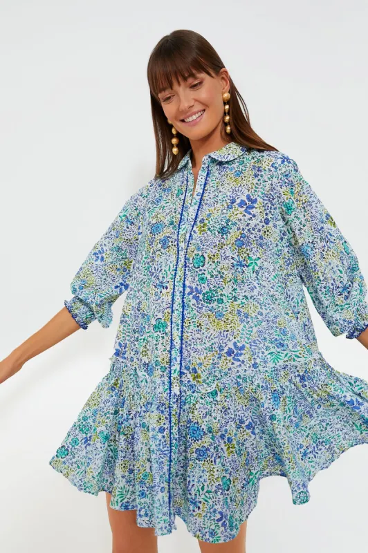 White Blue Nature Tesorino Mini Dress sold by Tuckernuck