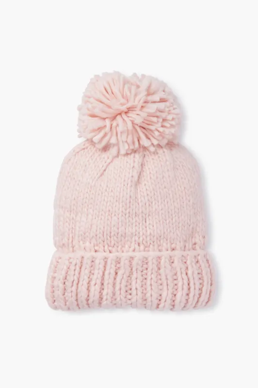 Blush Hand Knitted Basic Pom Hat sold by Tuckernuck