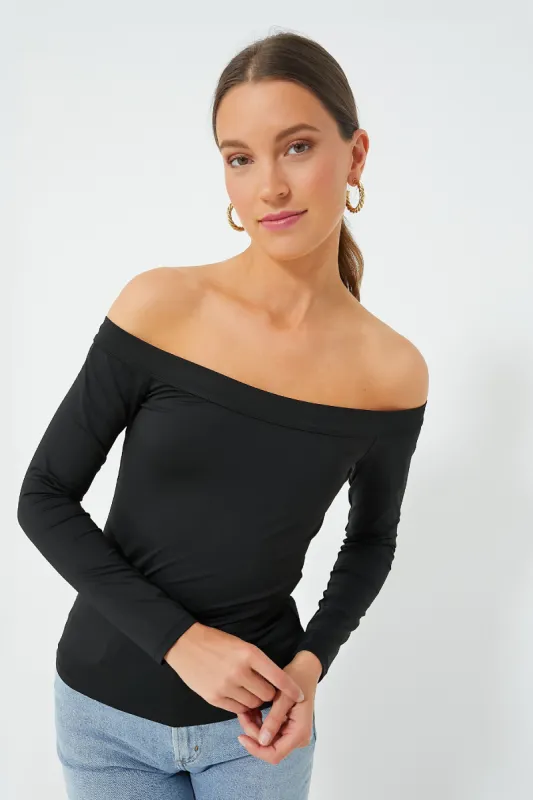 Black Long Sleeve Laila Top sold by Tuckernuck
