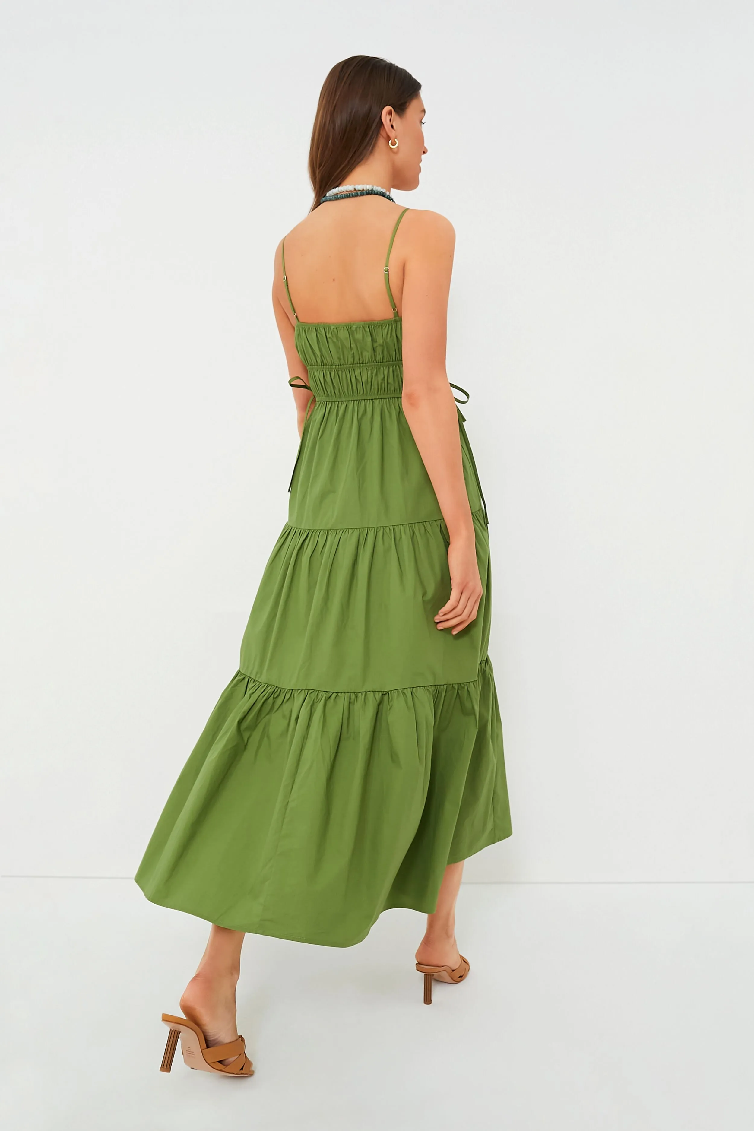Green Ruched Maxi Dress sold by Tuckernuck product image thumbnail 4