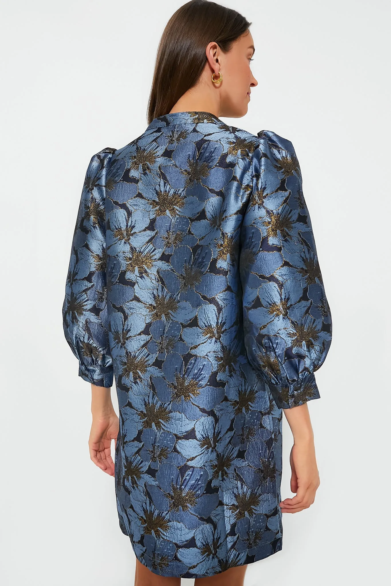 Blue Blossom Jacquard Samantha Dress sold by Tuckernuck product image thumbnail 4