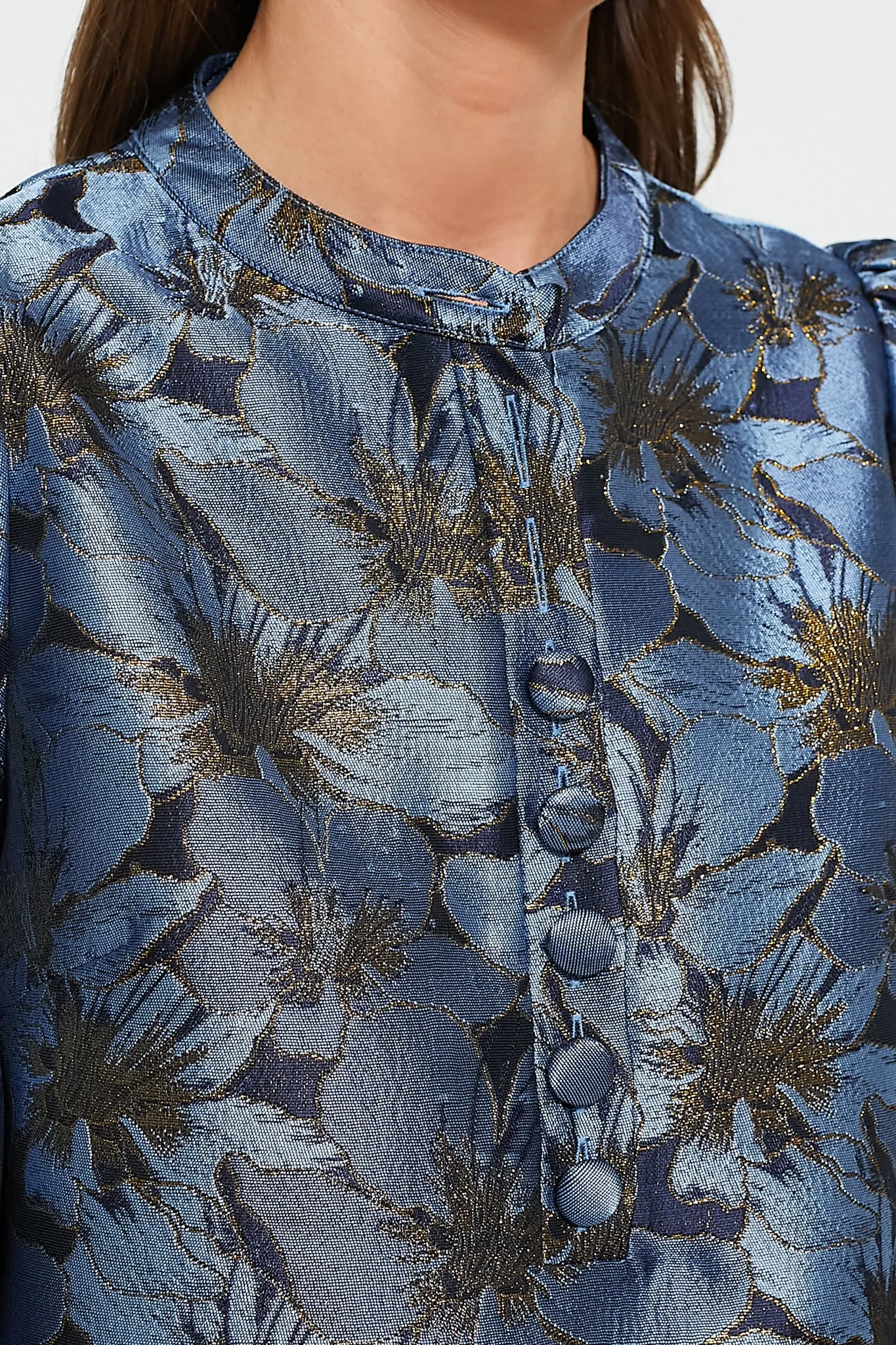 Blue Blossom Jacquard Samantha Dress sold by Tuckernuck product image thumbnail 5