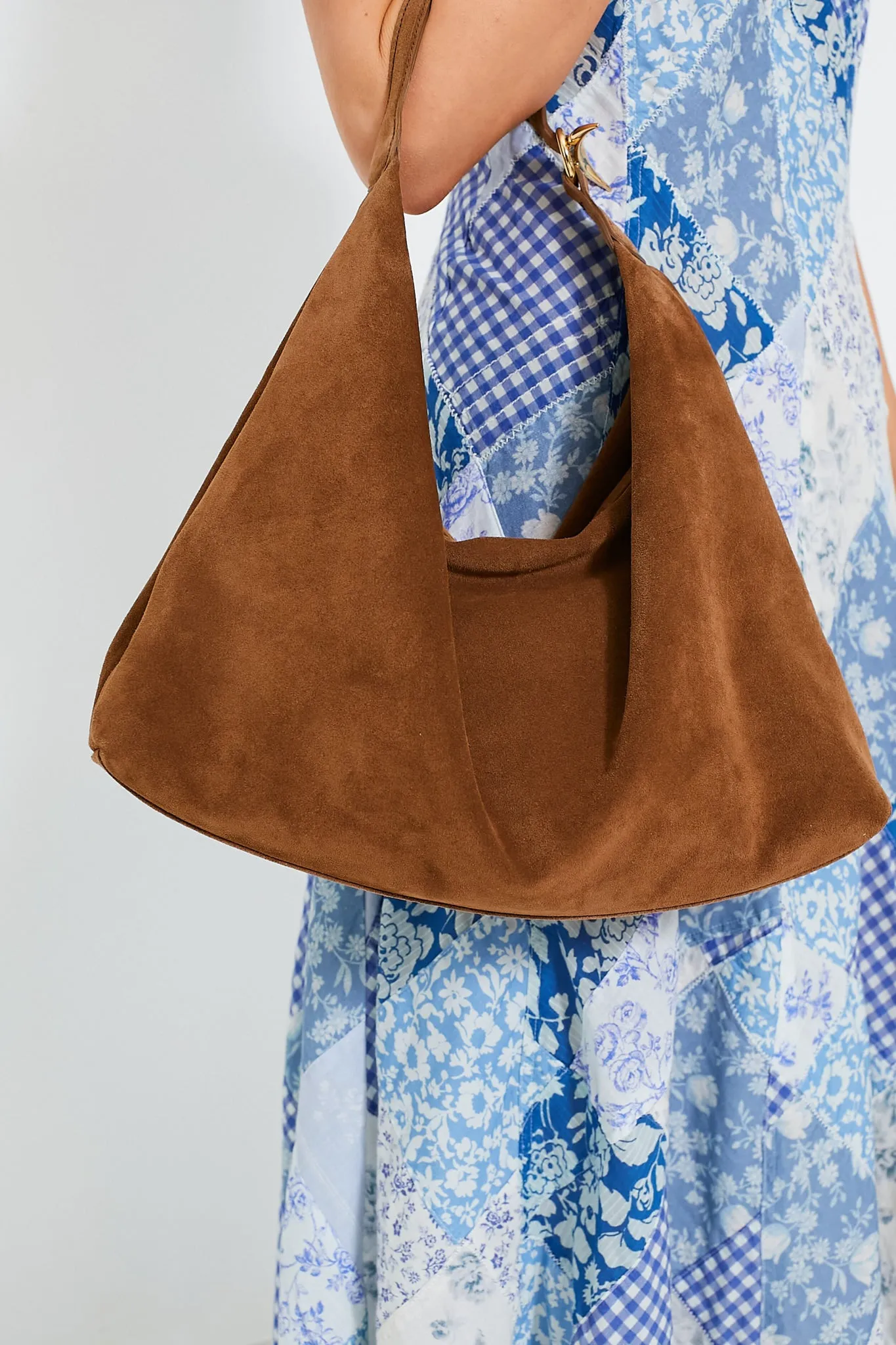 Brown Suede Pillow Shoulder Bag sold by Tuckernuck product image thumbnail 2