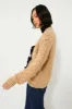 Camel Teresa Bow Tie Long Sleeve Cardigan sold by Tuckernuck