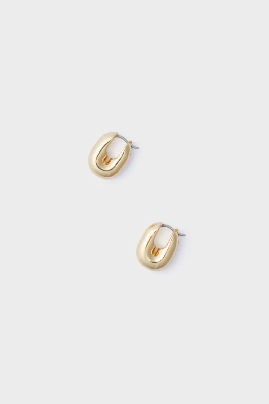Gold Puffy U-Link Earrings sold by Tuckernuck