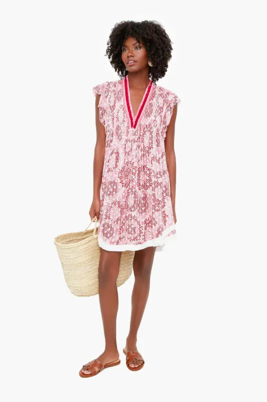 Pink Sunflower Sasha Mini Dress sold by Tuckernuck