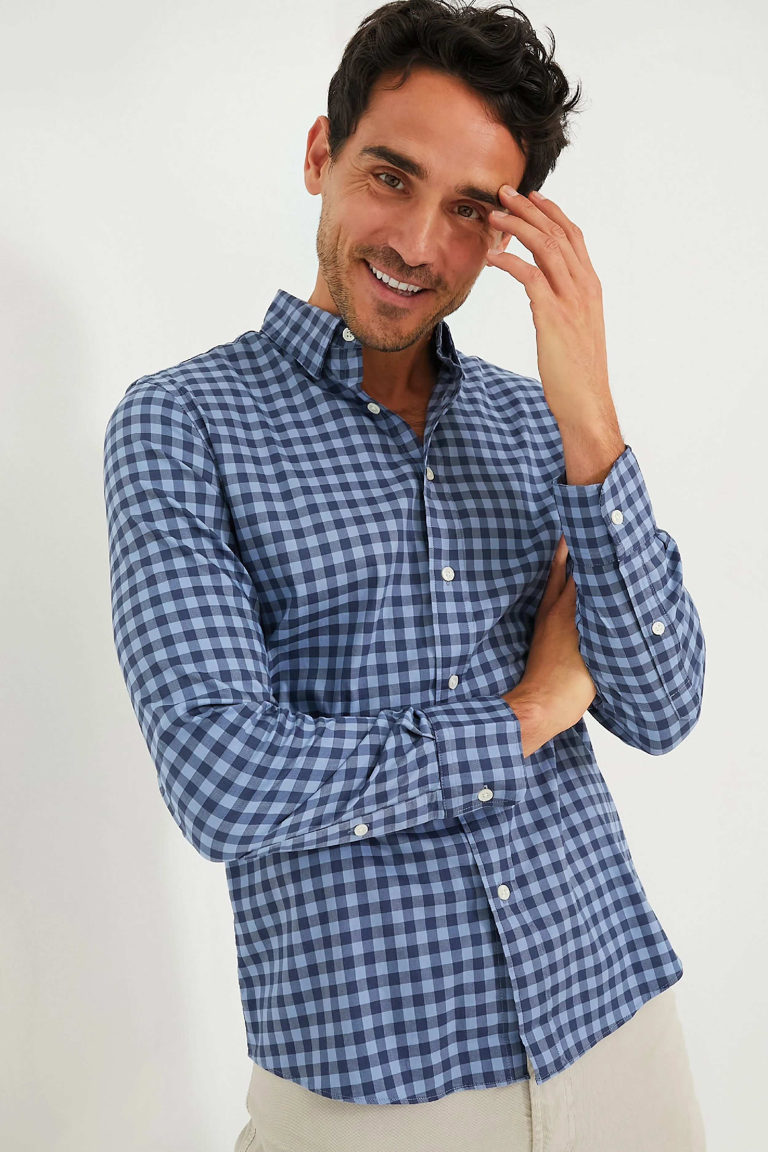 Navy Skies Check Movement Shirt sold by Tuckernuck product image thumbnail 2