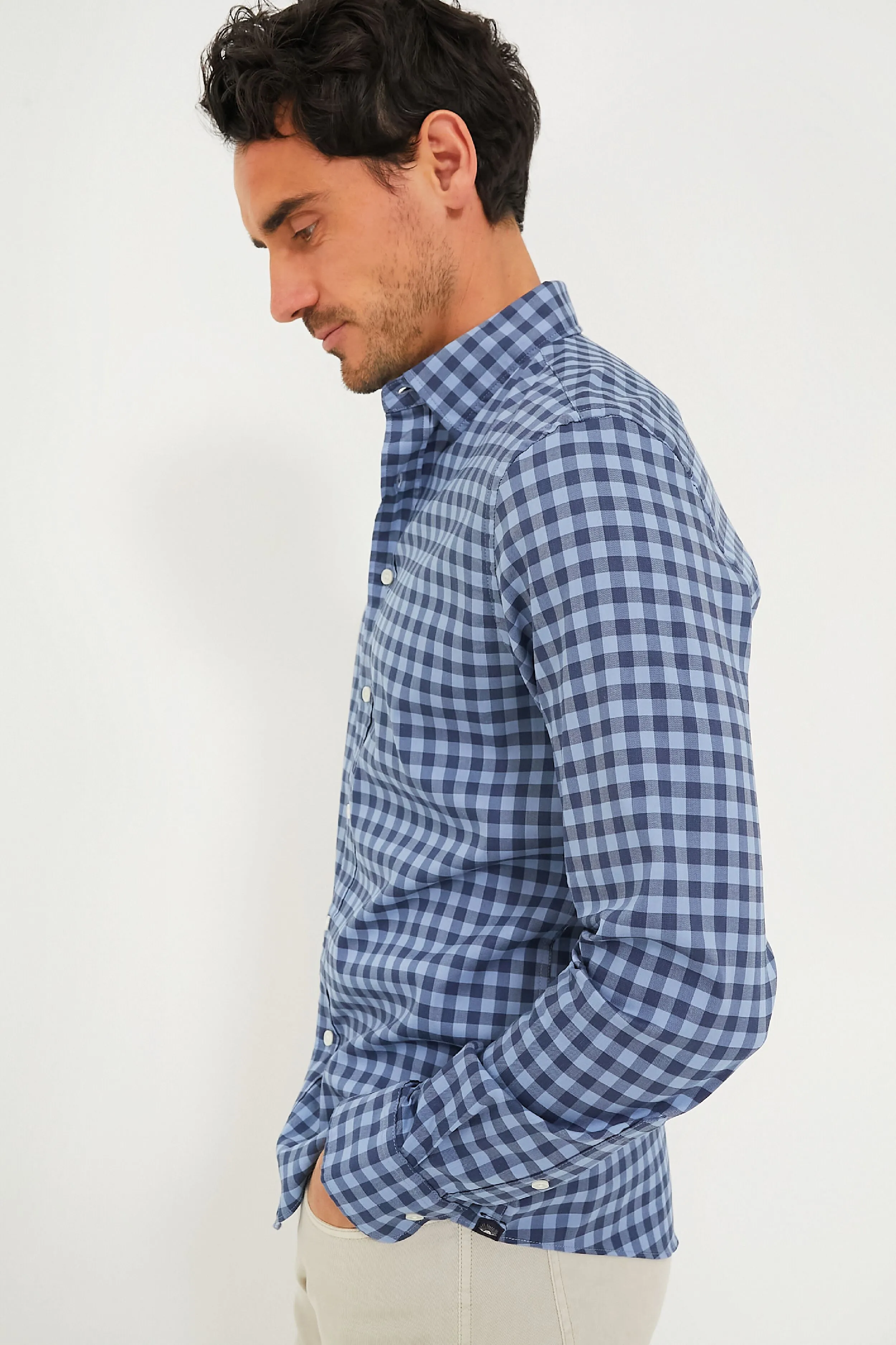 Navy Skies Check Movement Shirt sold by Tuckernuck product image thumbnail 3