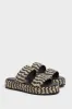 Black Multi Borderline Platform Sandals sold by Tuckernuck