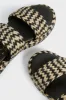 Black Multi Borderline Platform Sandals sold by Tuckernuck