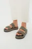 Black Multi Borderline Platform Sandals sold by Tuckernuck