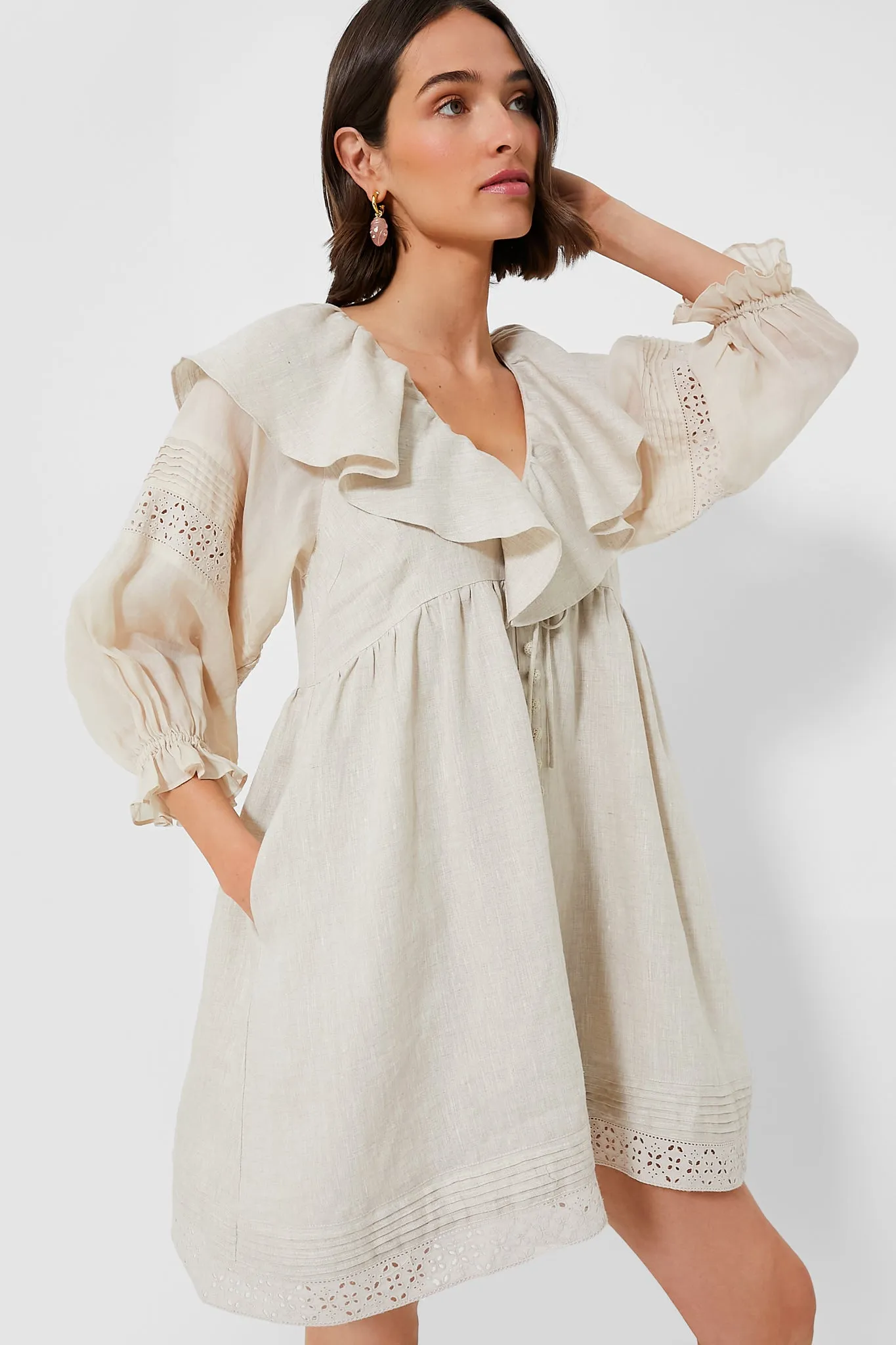 Flax Antoinette Linen Mini Dress sold by Tuckernuck