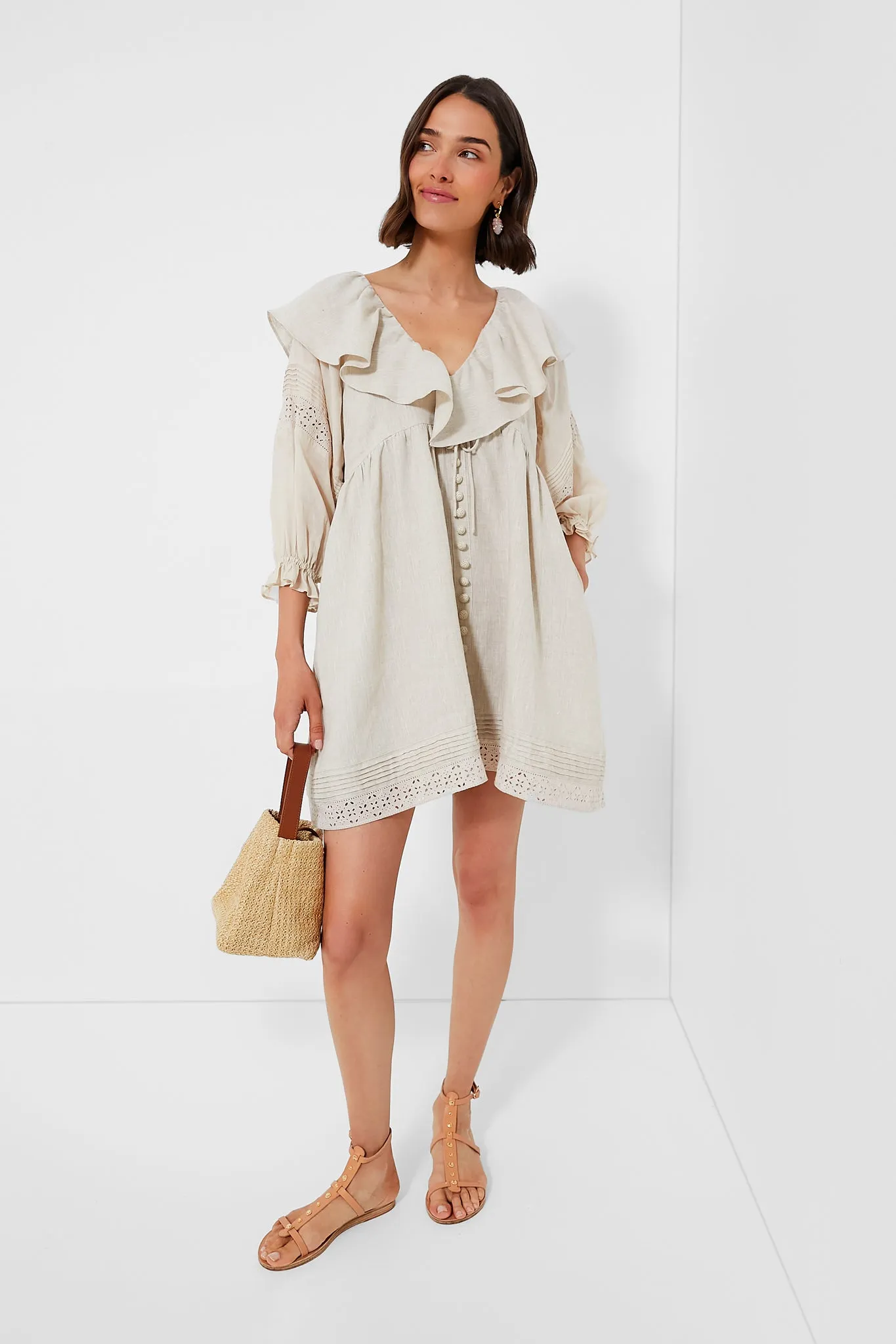 Flax Antoinette Linen Mini Dress sold by Tuckernuck product image thumbnail 2