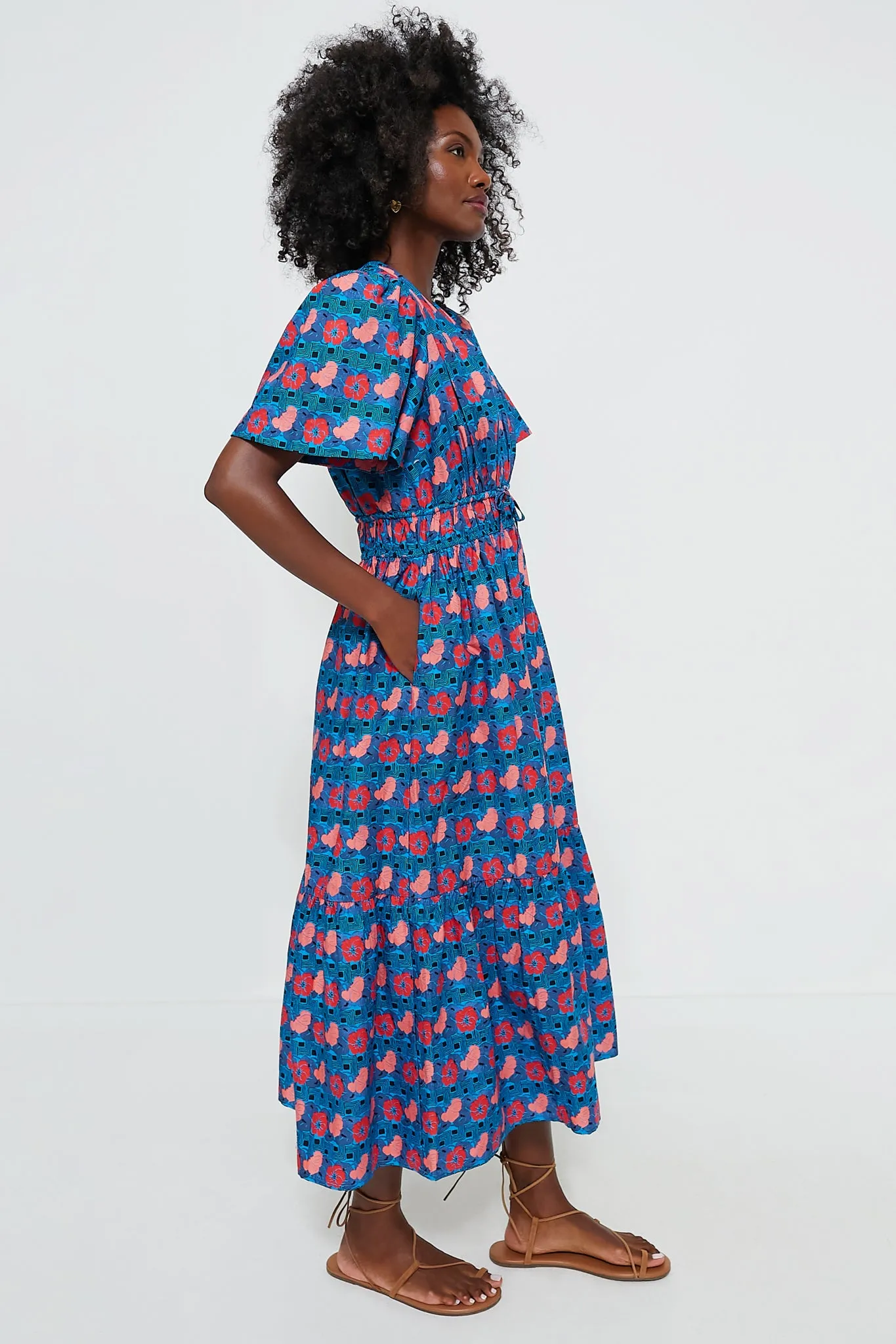 Retro Floral Mitchell Dress sold by Tuckernuck product image thumbnail 3