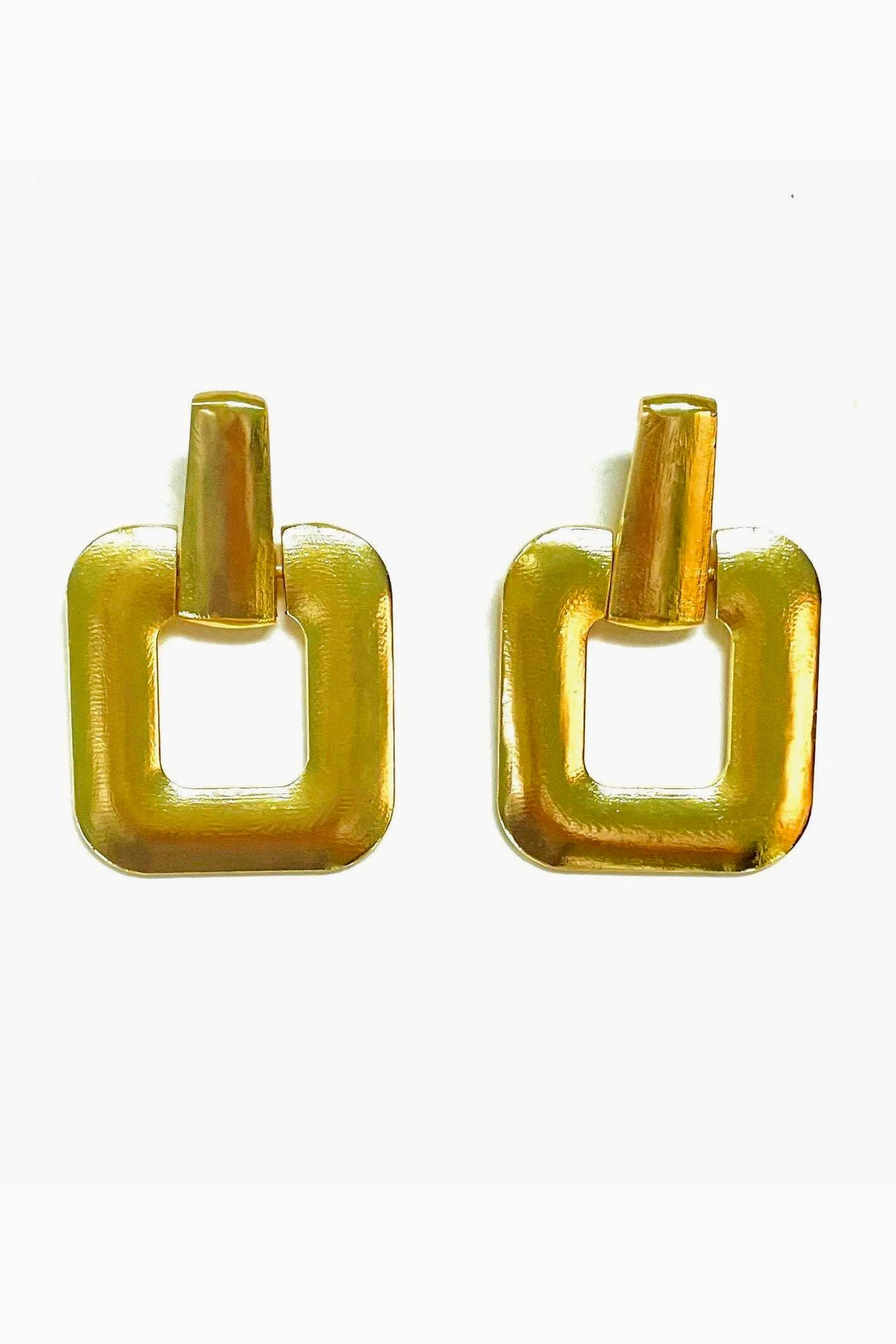 Gold Mod Square Earrings sold by Tuckernuck
