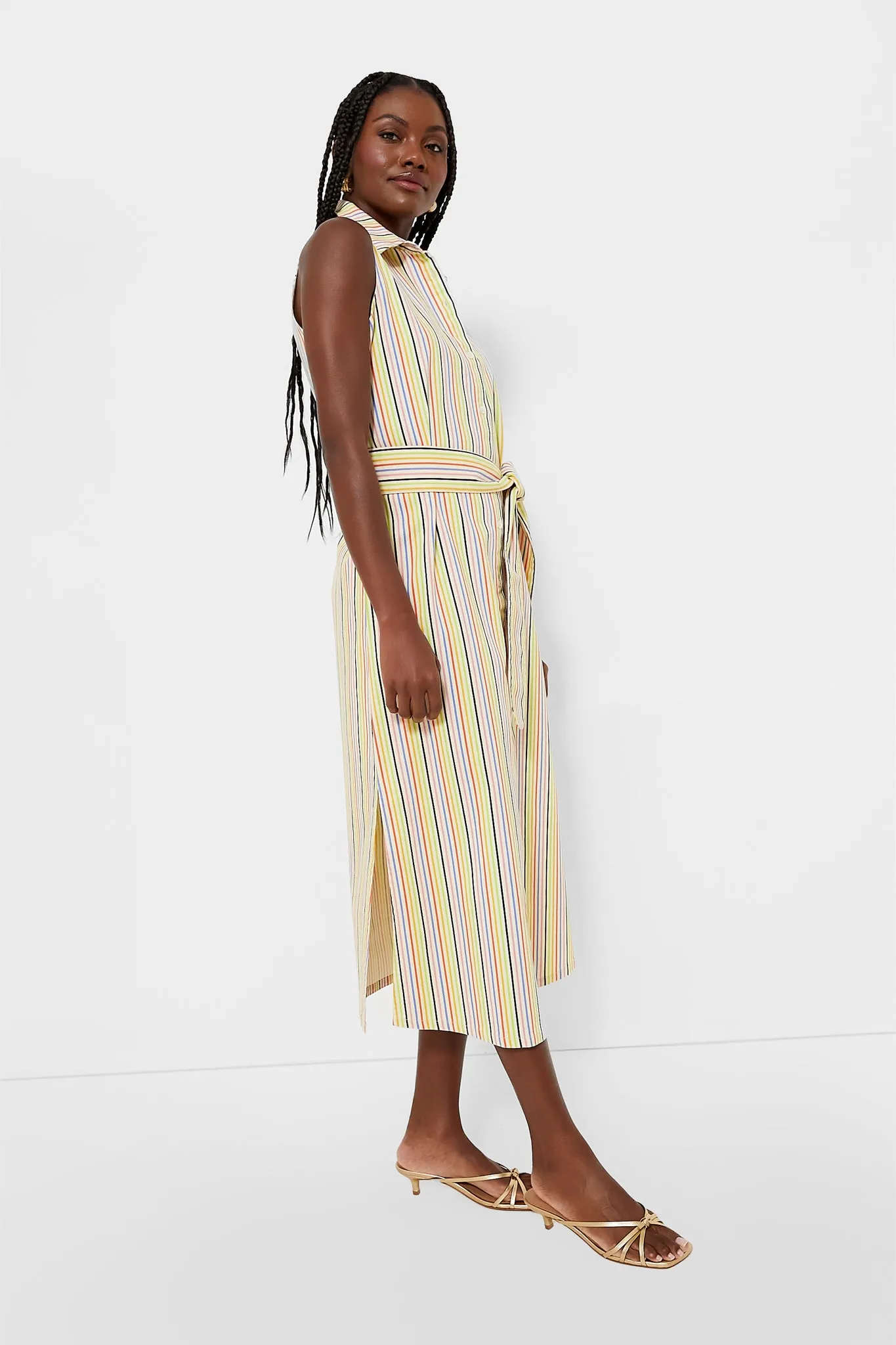 Rainbow Stripe Sleeveless Riley Dress sold by Tuckernuck product image thumbnail 3