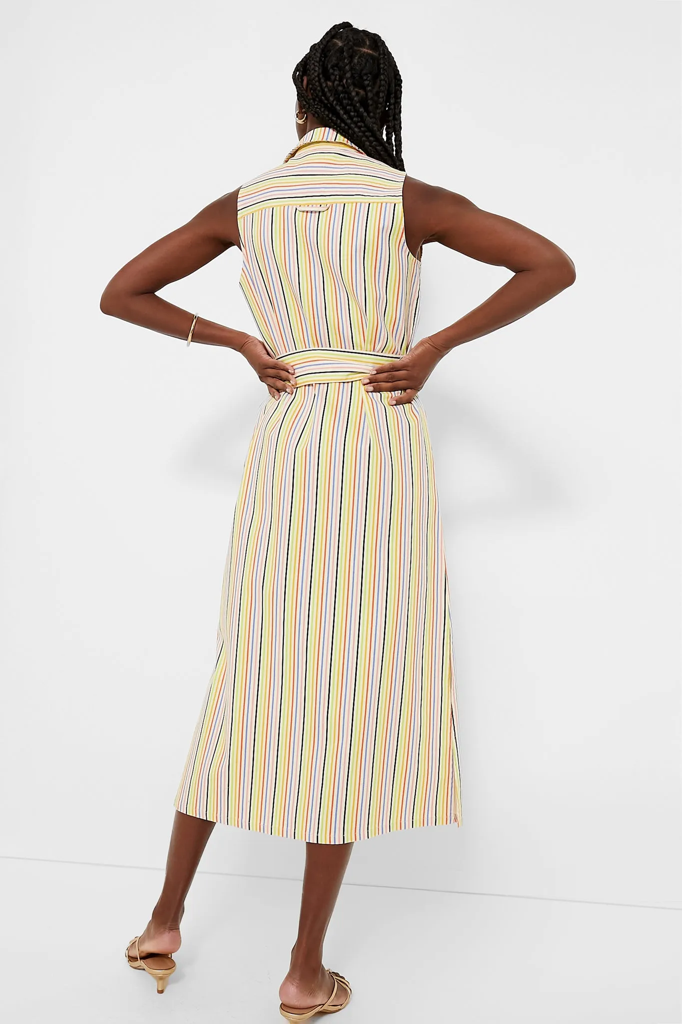 Rainbow Stripe Sleeveless Riley Dress sold by Tuckernuck product image thumbnail 4