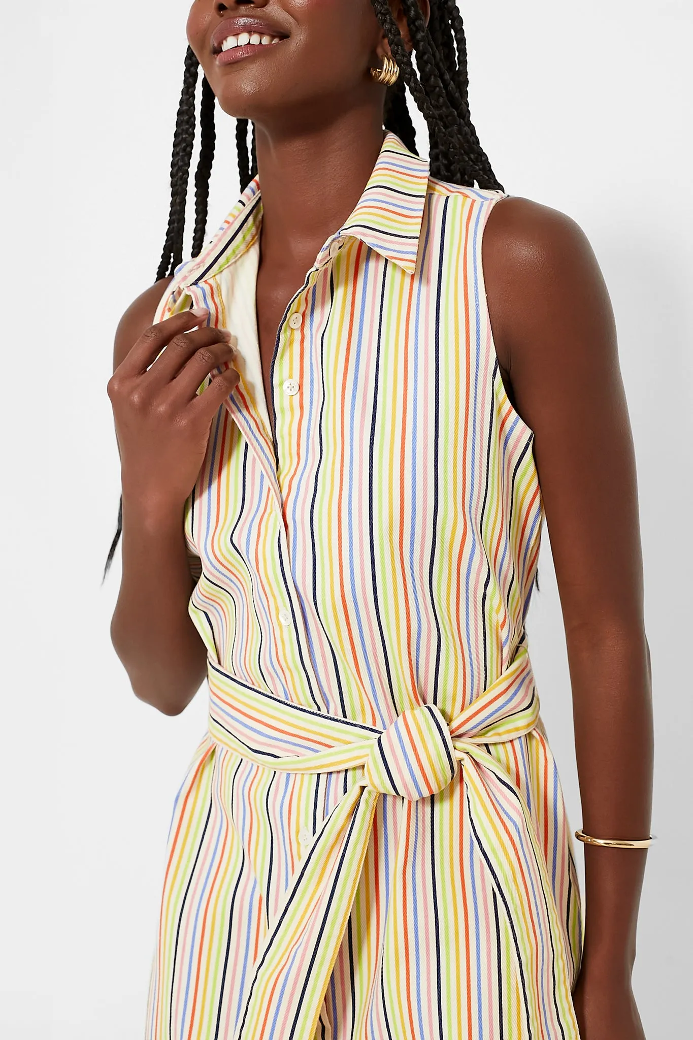 Rainbow Stripe Sleeveless Riley Dress sold by Tuckernuck product image thumbnail 5