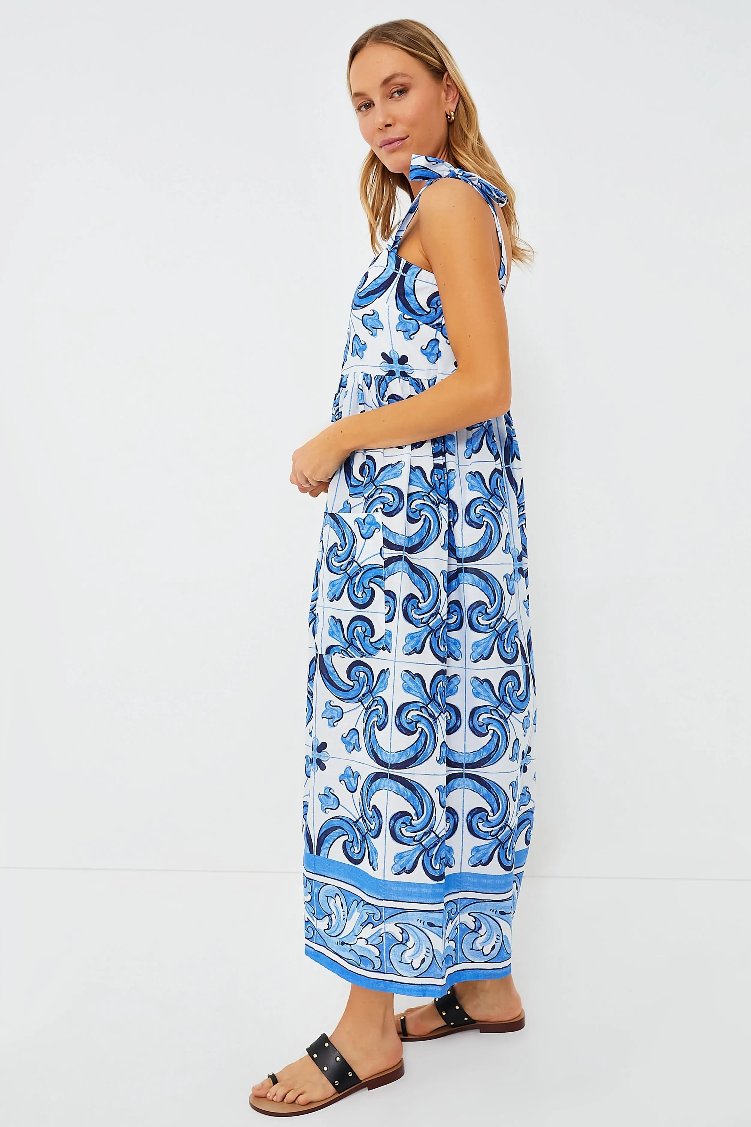 Majolica Tile Tie Shoulder Tilly Caftan sold by Tuckernuck product image thumbnail 3